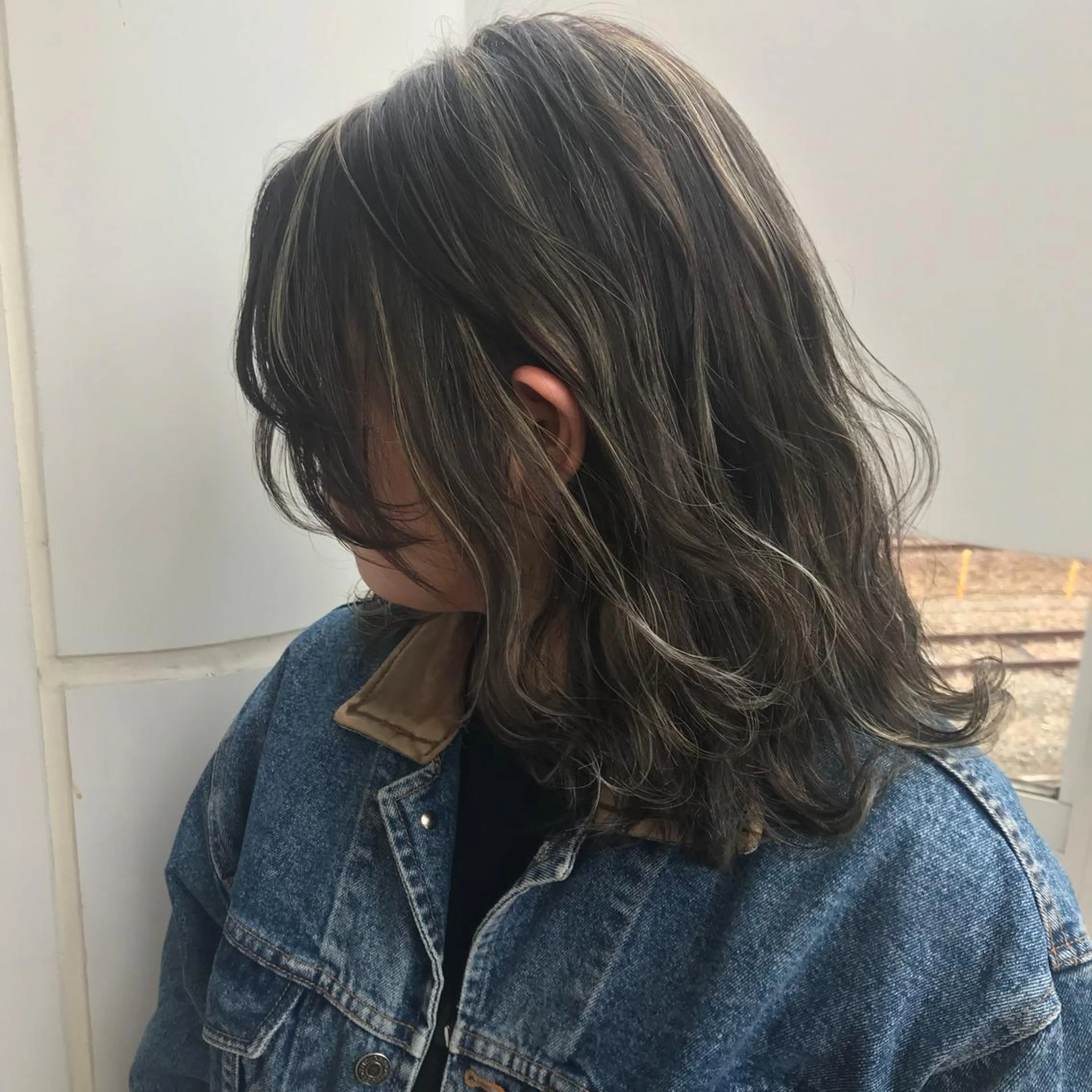 ミディアム ハイライト ショート ボブ 梅田 木戸健人のヘアスタイル