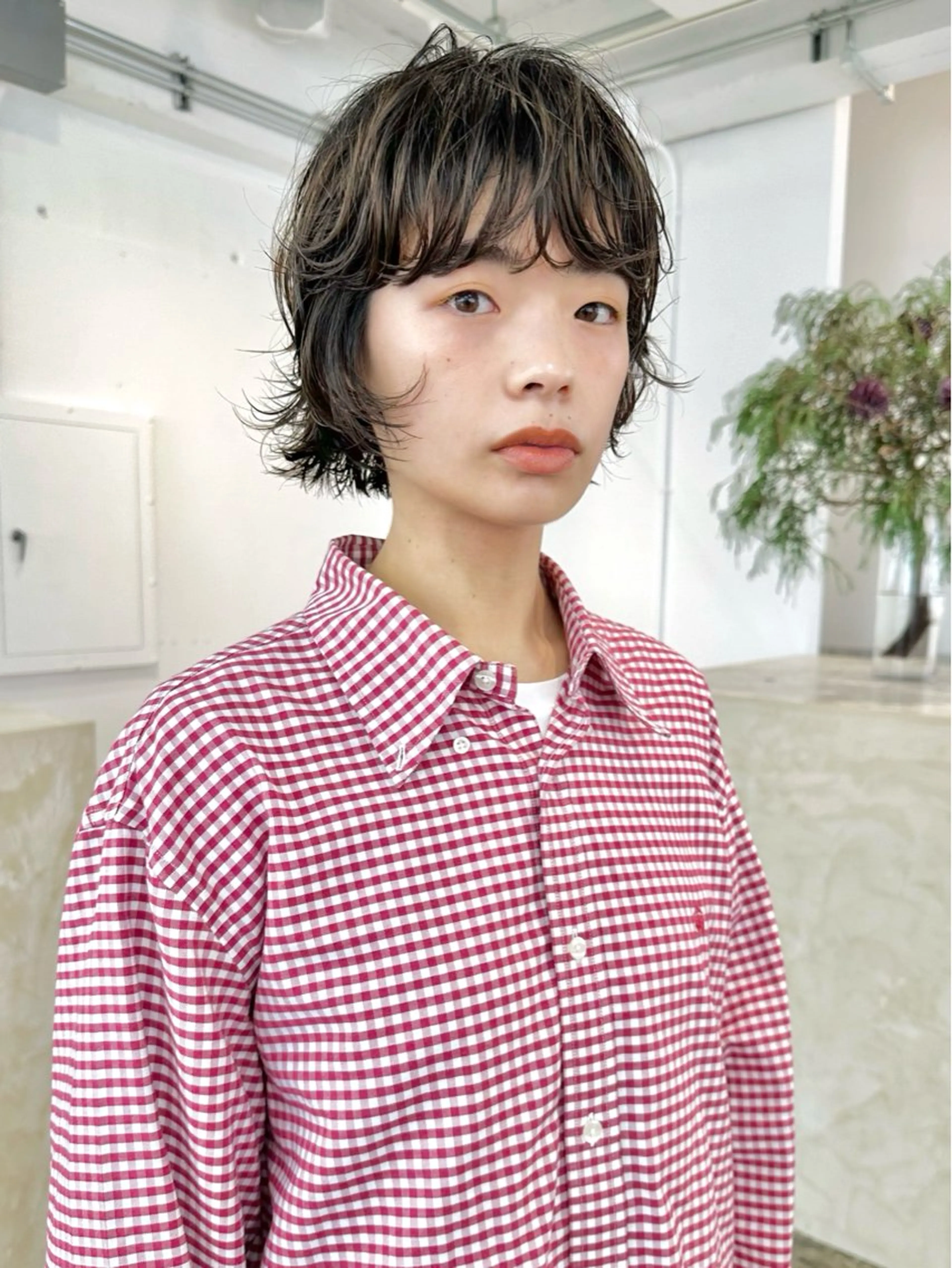 ショート パーマ カット パーマ 似合わせカット ケアパーマ喜来雅由のヘアスタイル