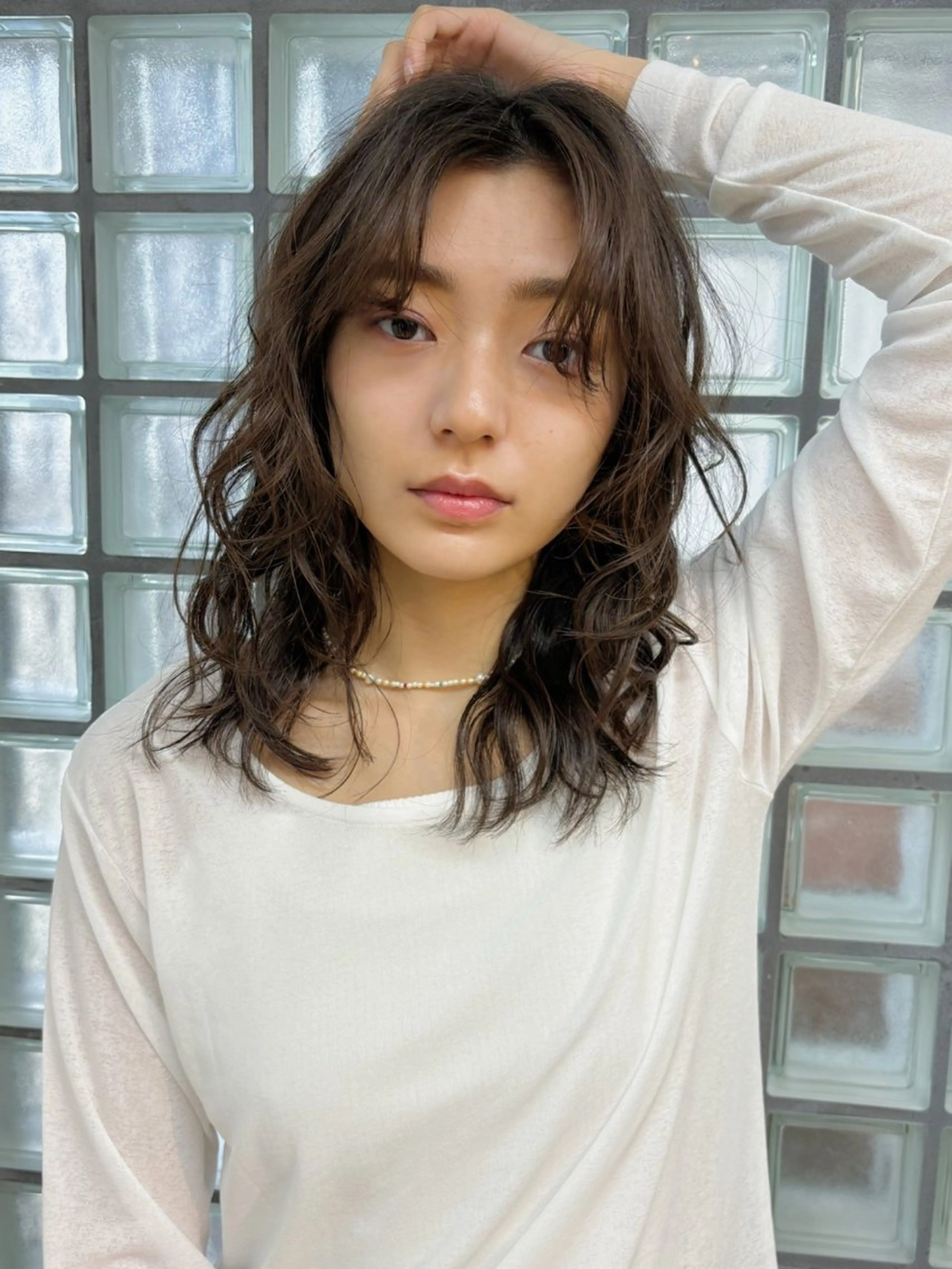 パーマ ニュアンスパーマ カット パーマ トリートメント ボブ/ミディアム 親しみやすさ/さくらのヘアスタイル