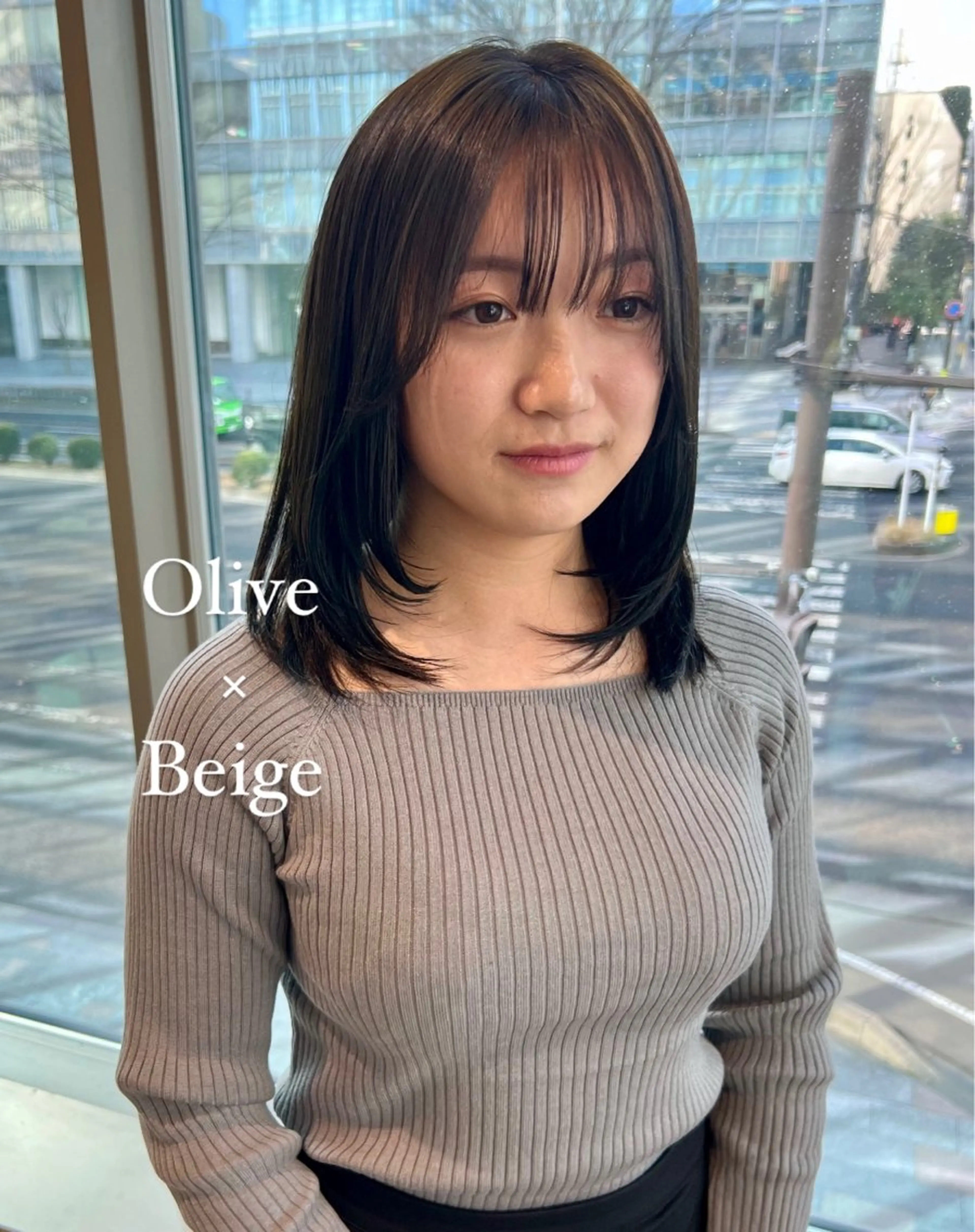 ミディアム 加納千華 /ボブ/ぱつっとボブのヘアスタイル