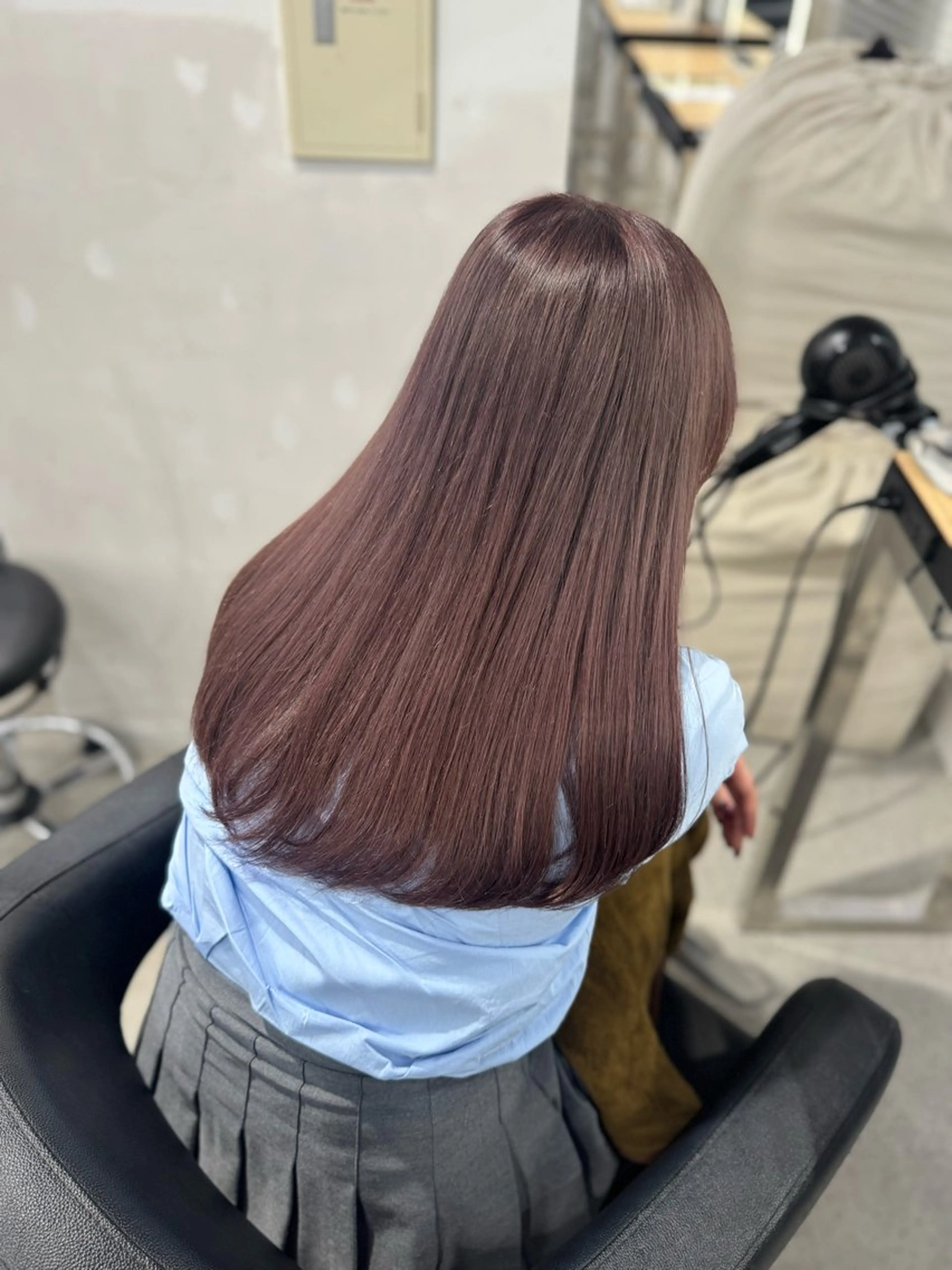 セミロング カラー ヘアアレンジ ヘアカラー トリートメント ヘッドスパ ヘアセット 🤍淡色ピンク&ラベ ンダーYUKI🤍のヘアスタイル