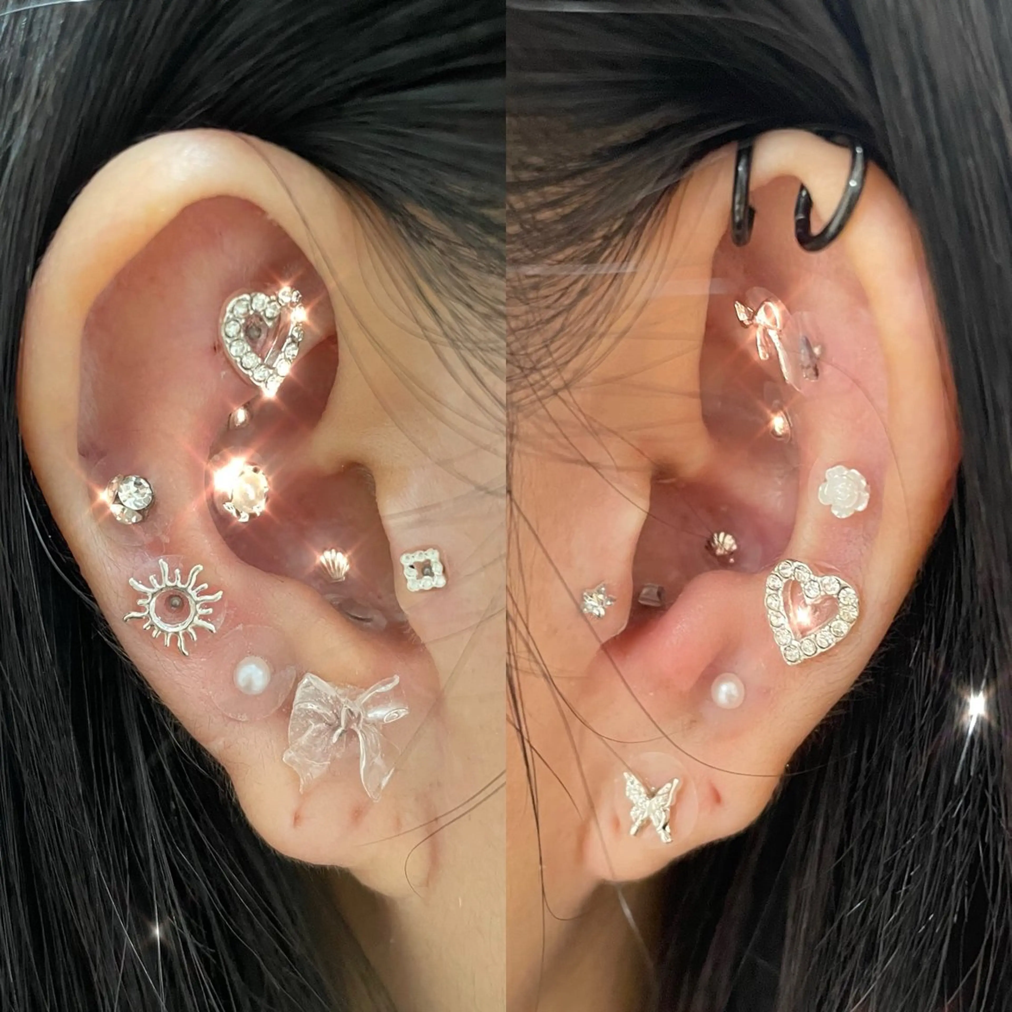 【派手が好きな方🥰】耳ツボジュエリー14粒💎👂💕の写真