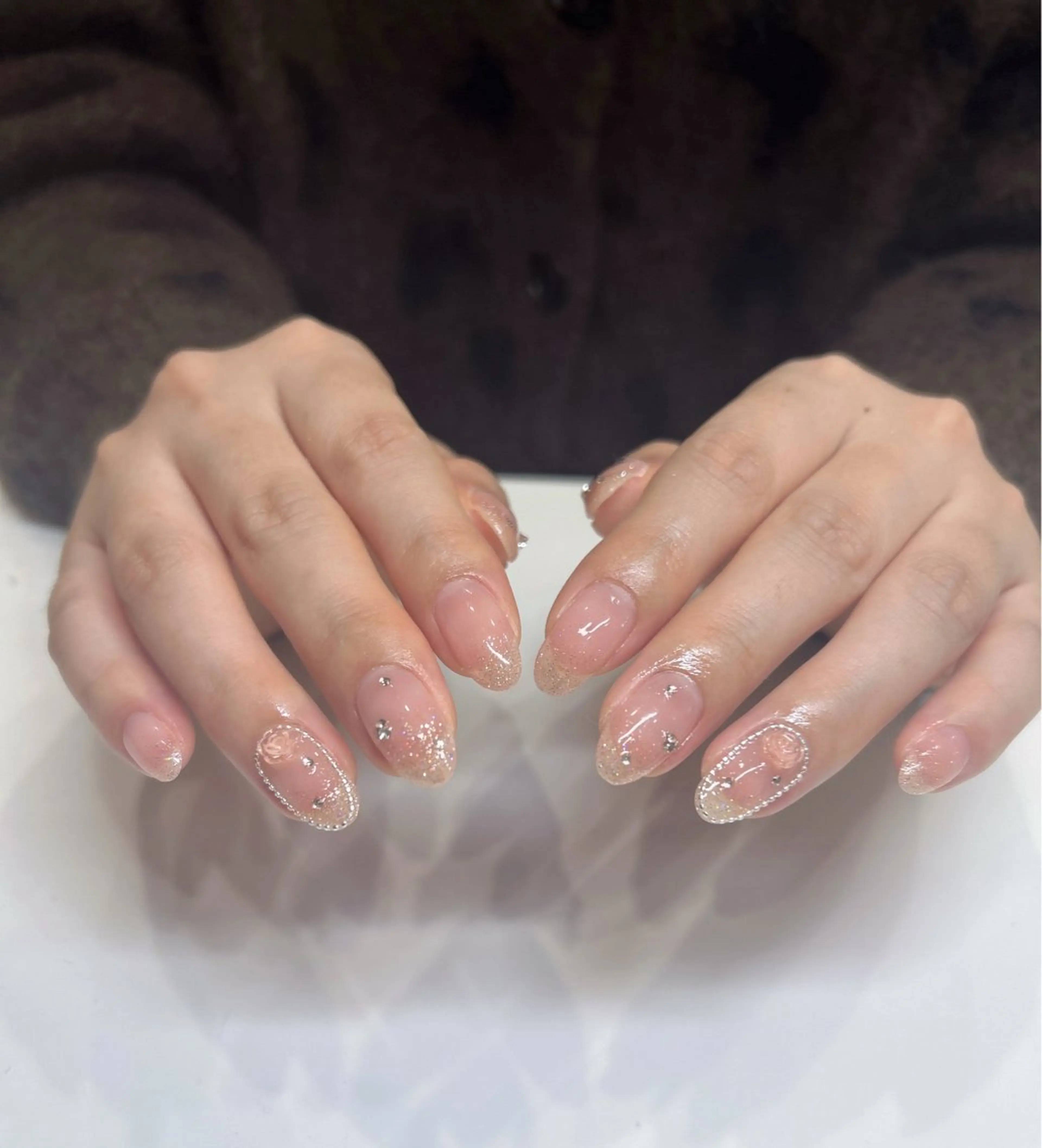 ネイル フラッシュネイル グラデーション ラメ(グリッター) ハンドネイル Shion .のネイルデザイン