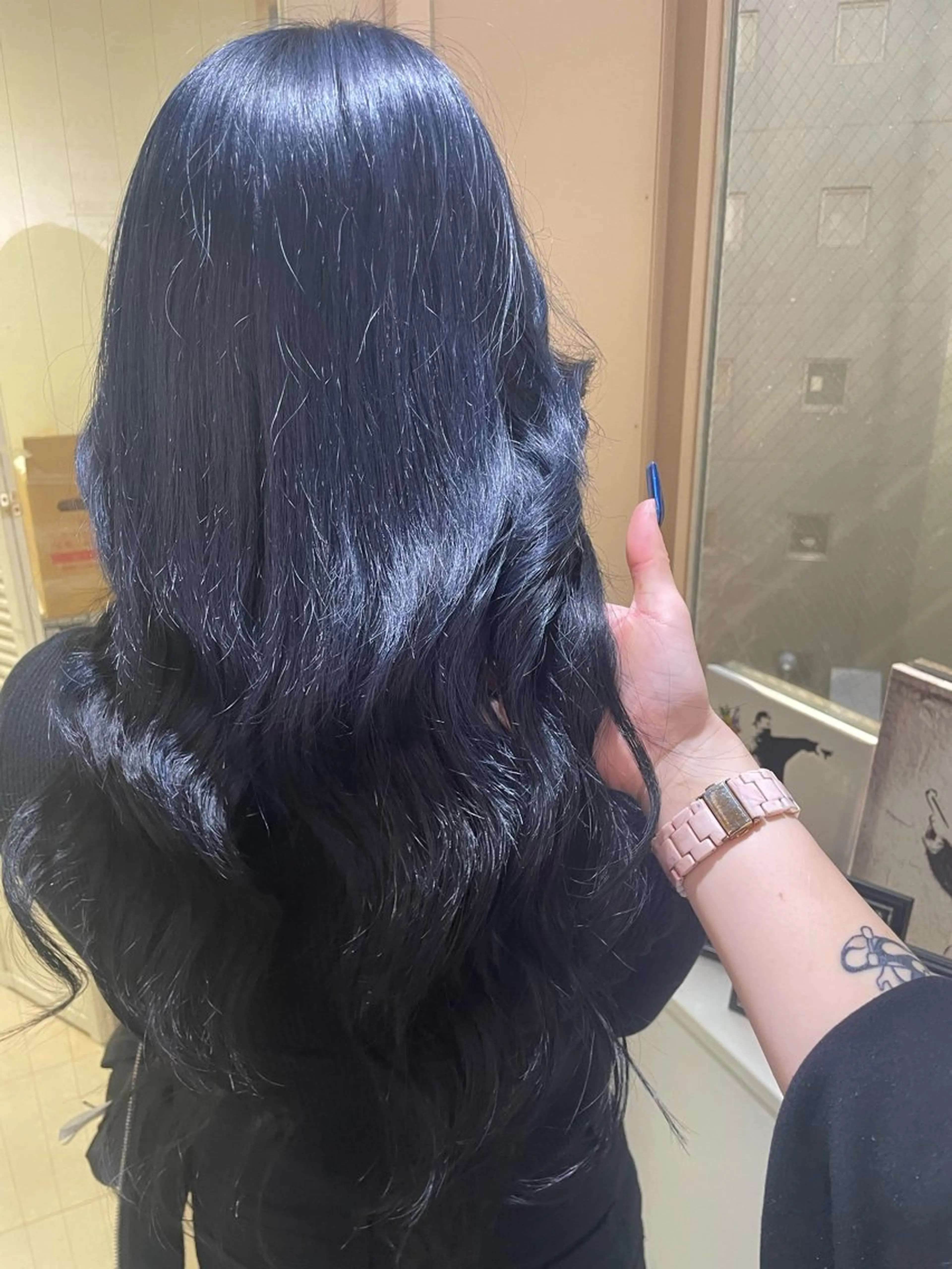 ロング エクステ ハイトーンカラーエク ステ🌺RENA🌺のヘアスタイル
