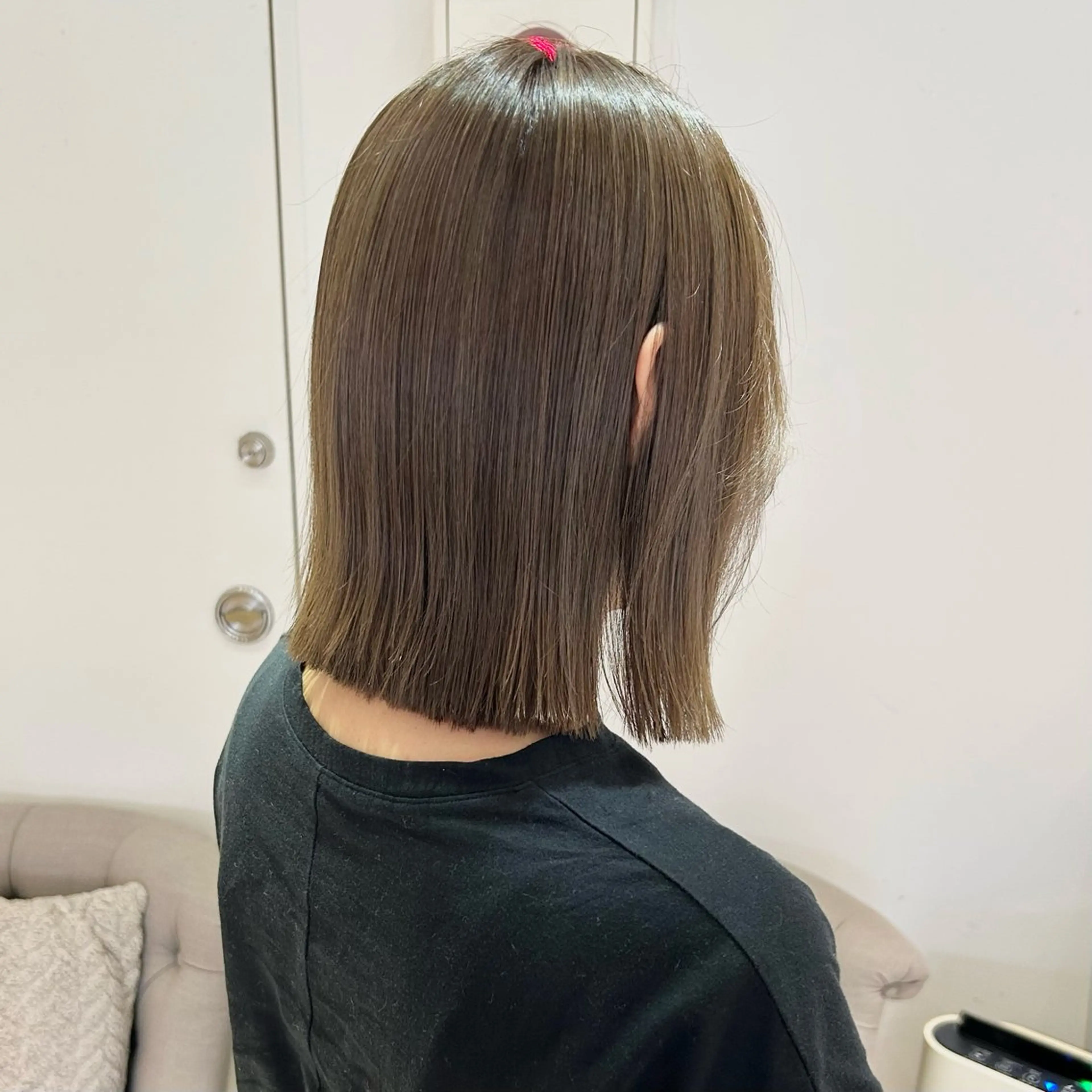ミディアム カラー ヘアアレンジ カット ヘアカラー 吉水 彩乃 /ボブ/艶感カラーのヘアスタイル