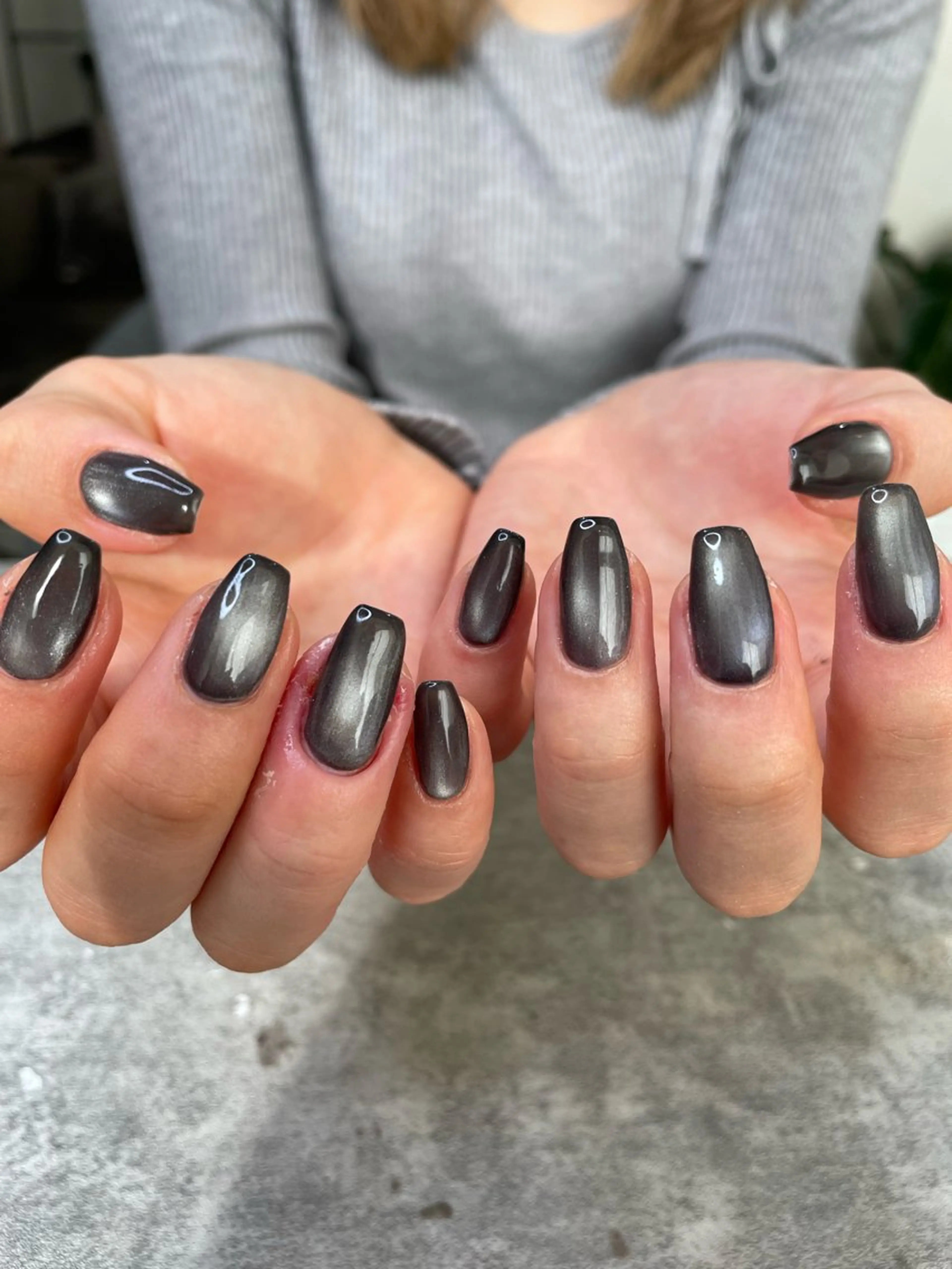 ネイル マグネットネイル ワンカラーネイル ハンドネイル ma riのネイルデザイン