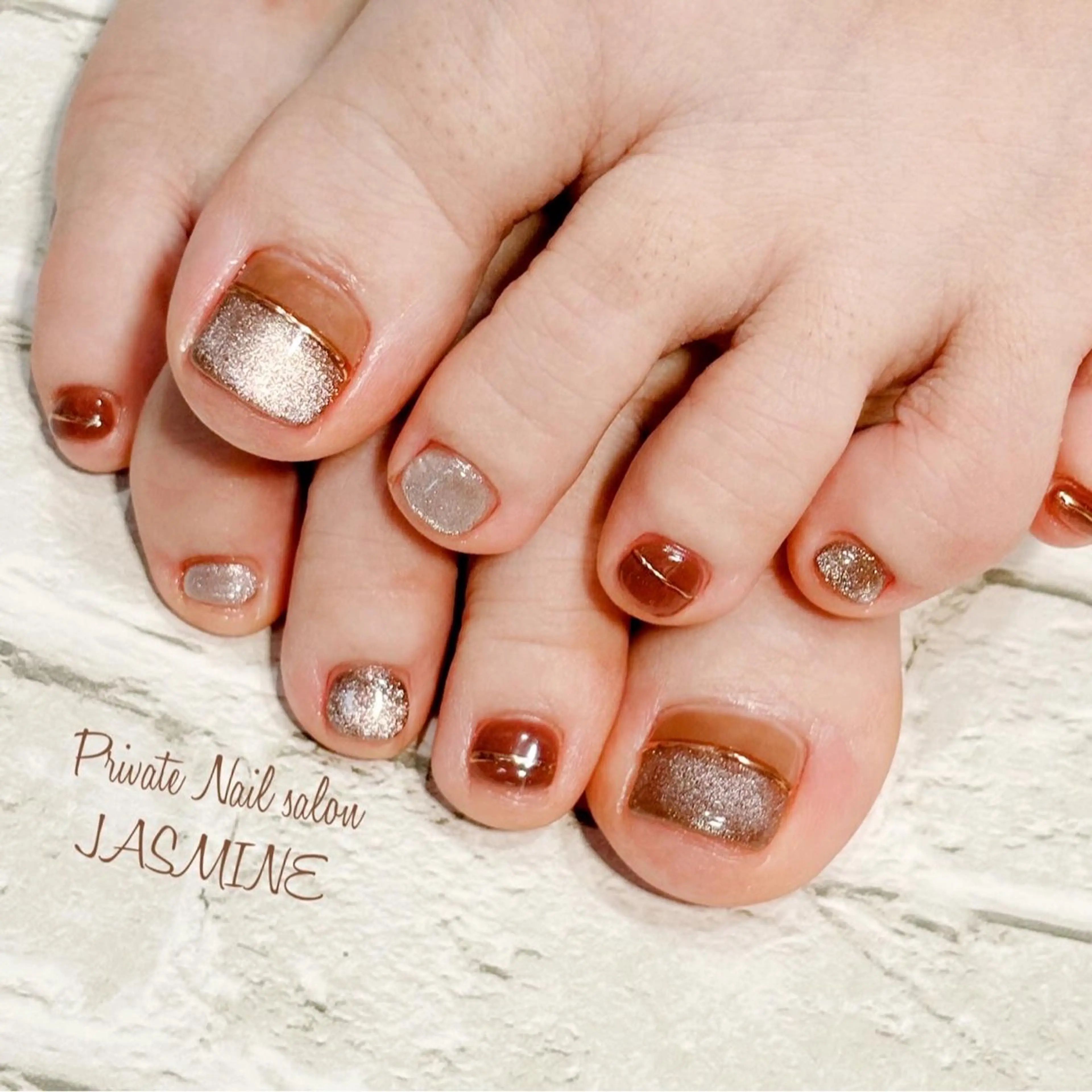 ネイル フットネイル マグネットネイル フットネイル Nail salon JASMINEのネイルデザイン