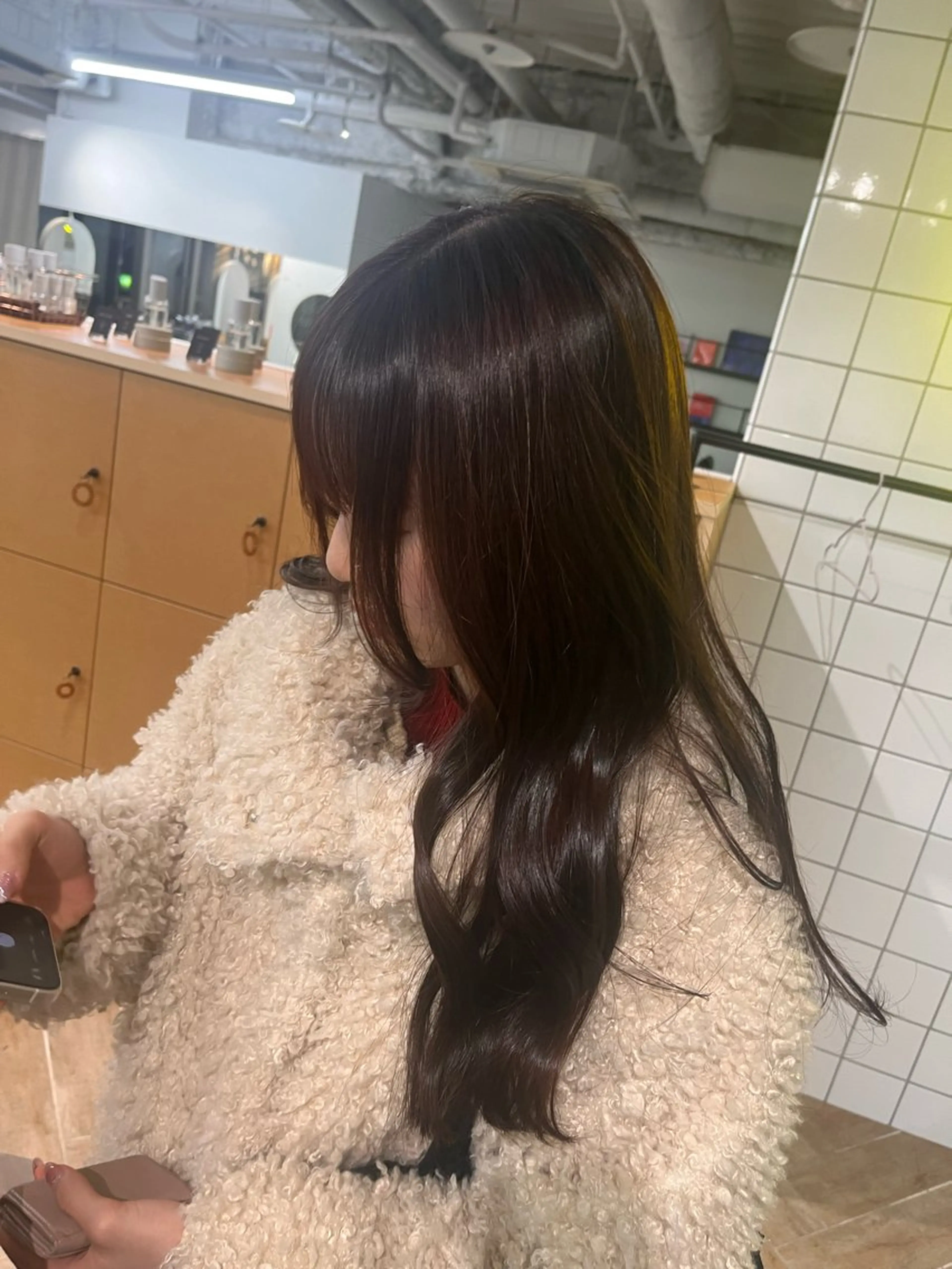 ロング カラー ダブルカラー ピンクカラー カット ヘアカラー パーマ/縮毛矯正/ LUVISM佐藤里咲のヘアスタイル