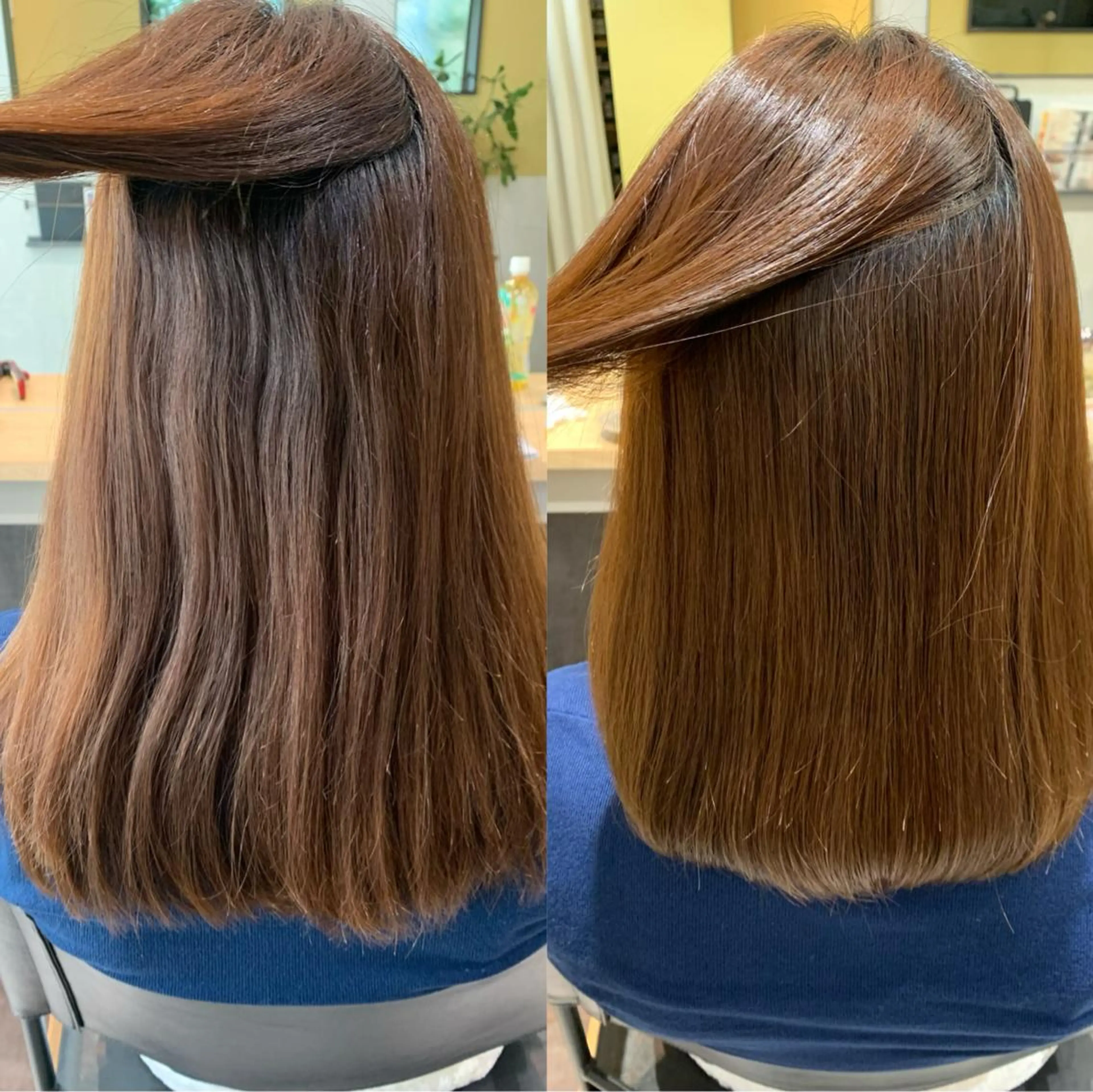 セミロング パーマ 髪質改善 ストレートパーマ カット 縮毛矯正 トリートメント hub hair レイヤー/透明感のヘアスタイル