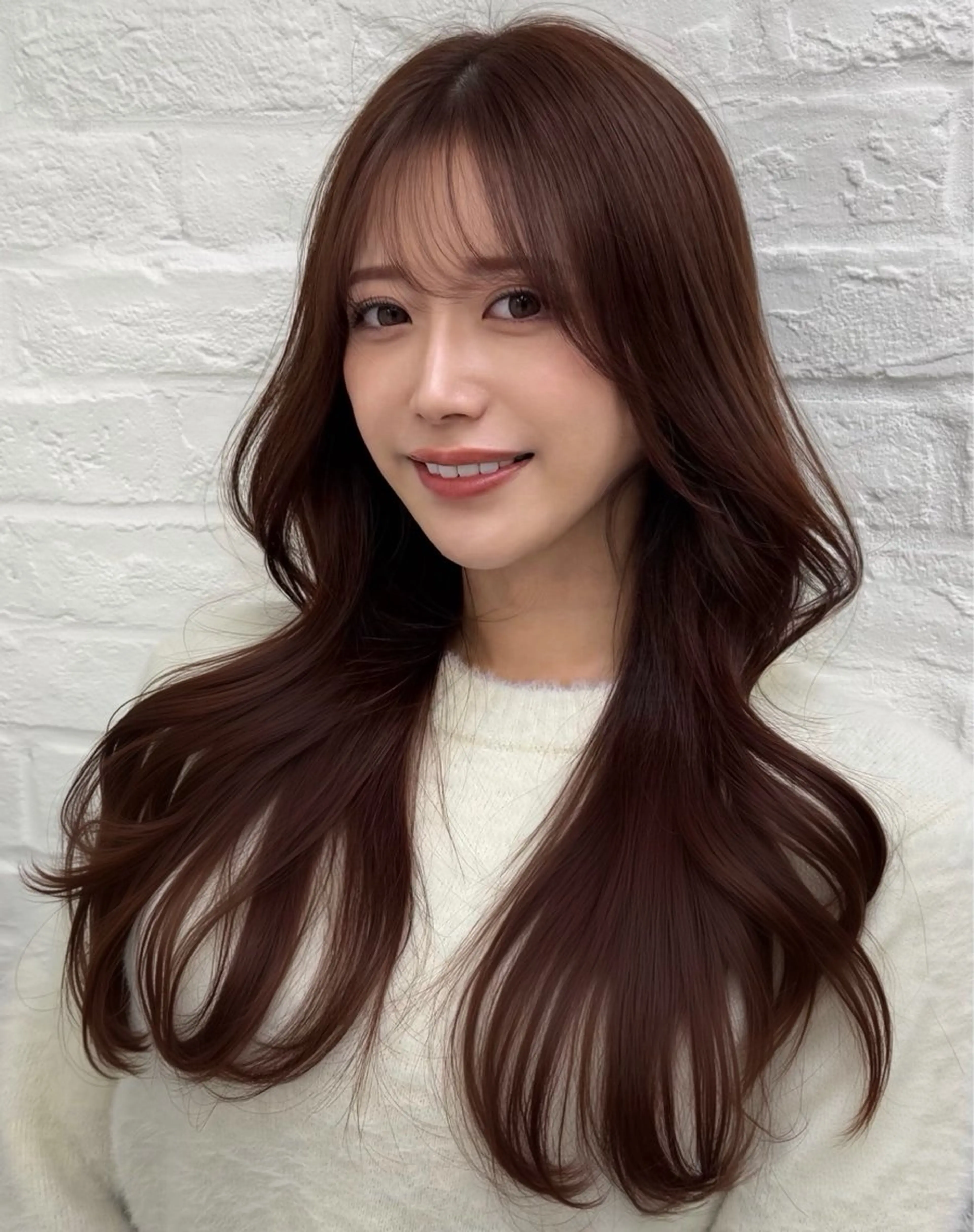 セミロング くびれヘア 顔周りカット 韓国風ヘア レイヤーカット シースルーバング カット ヘアカラー トリートメント ヘッドスパ ヘアセット 韓国ヘア×2way 🇰🇷和知拓郎のヘアスタイル