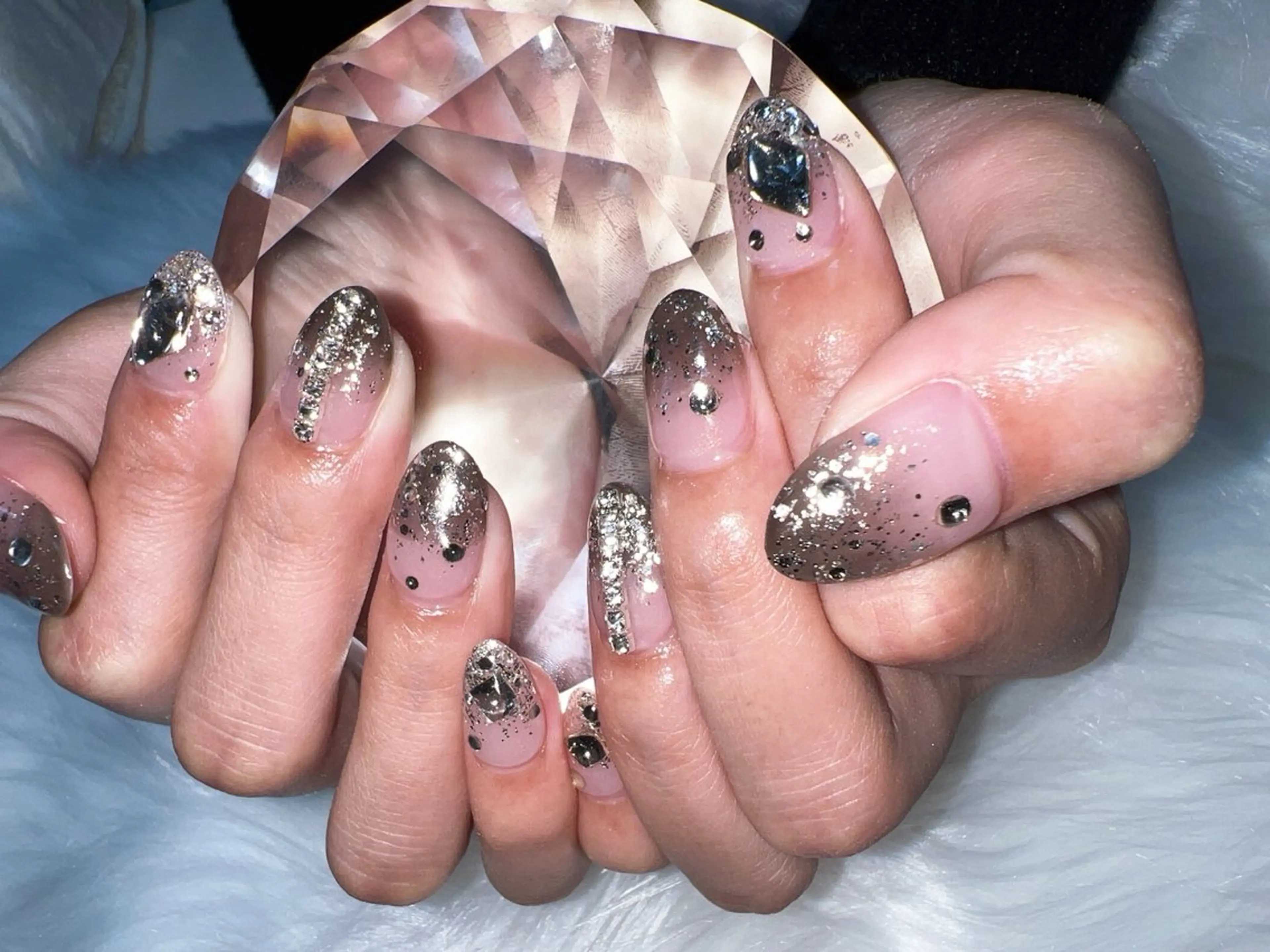 ネイル グラデーション ラメ(グリッター) ラメグラデーション coco nailのネイルデザイン