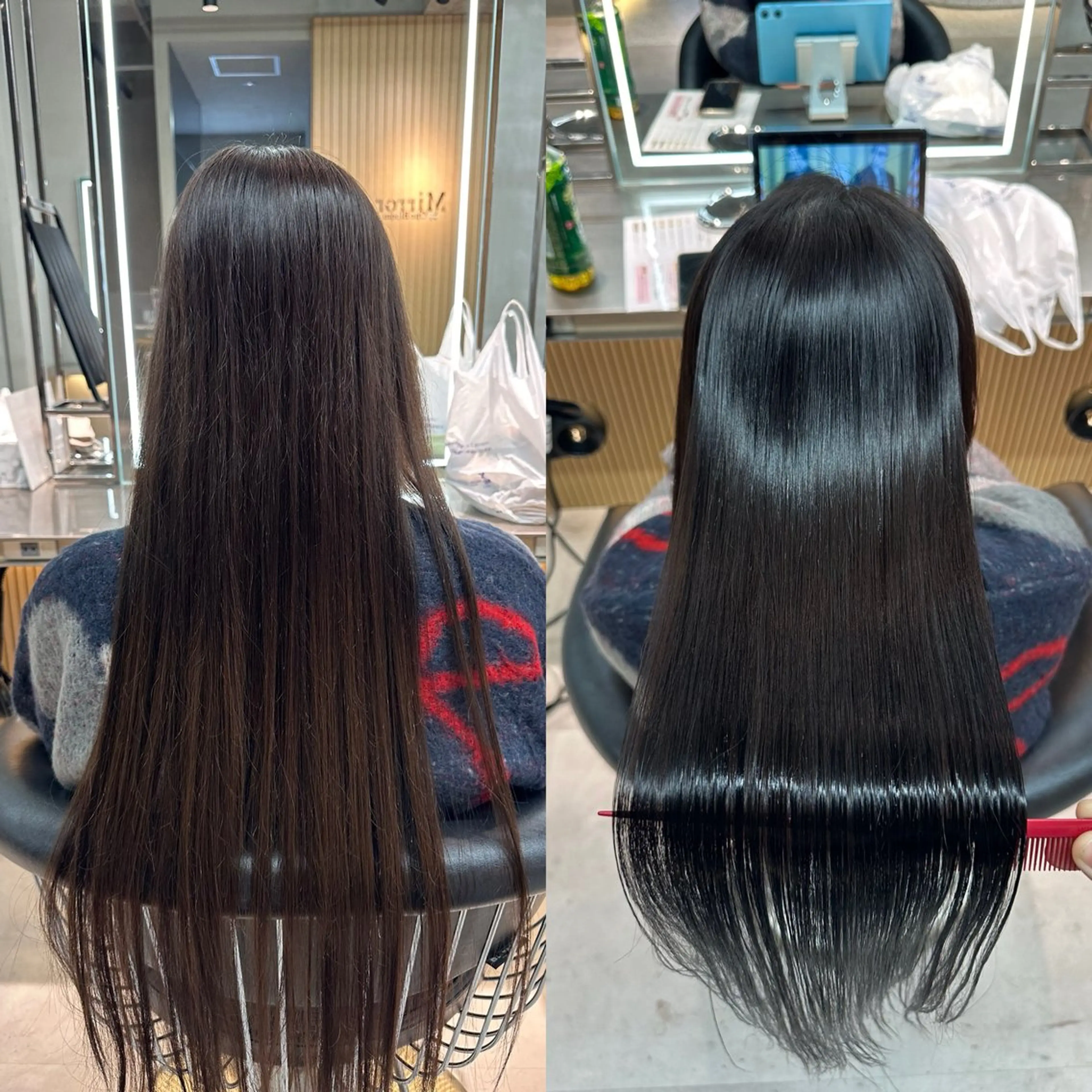 ロング カット 縮毛矯正 トリートメント ✨髪質改善特化✨副 店長椎葉信乃介のヘアスタイル