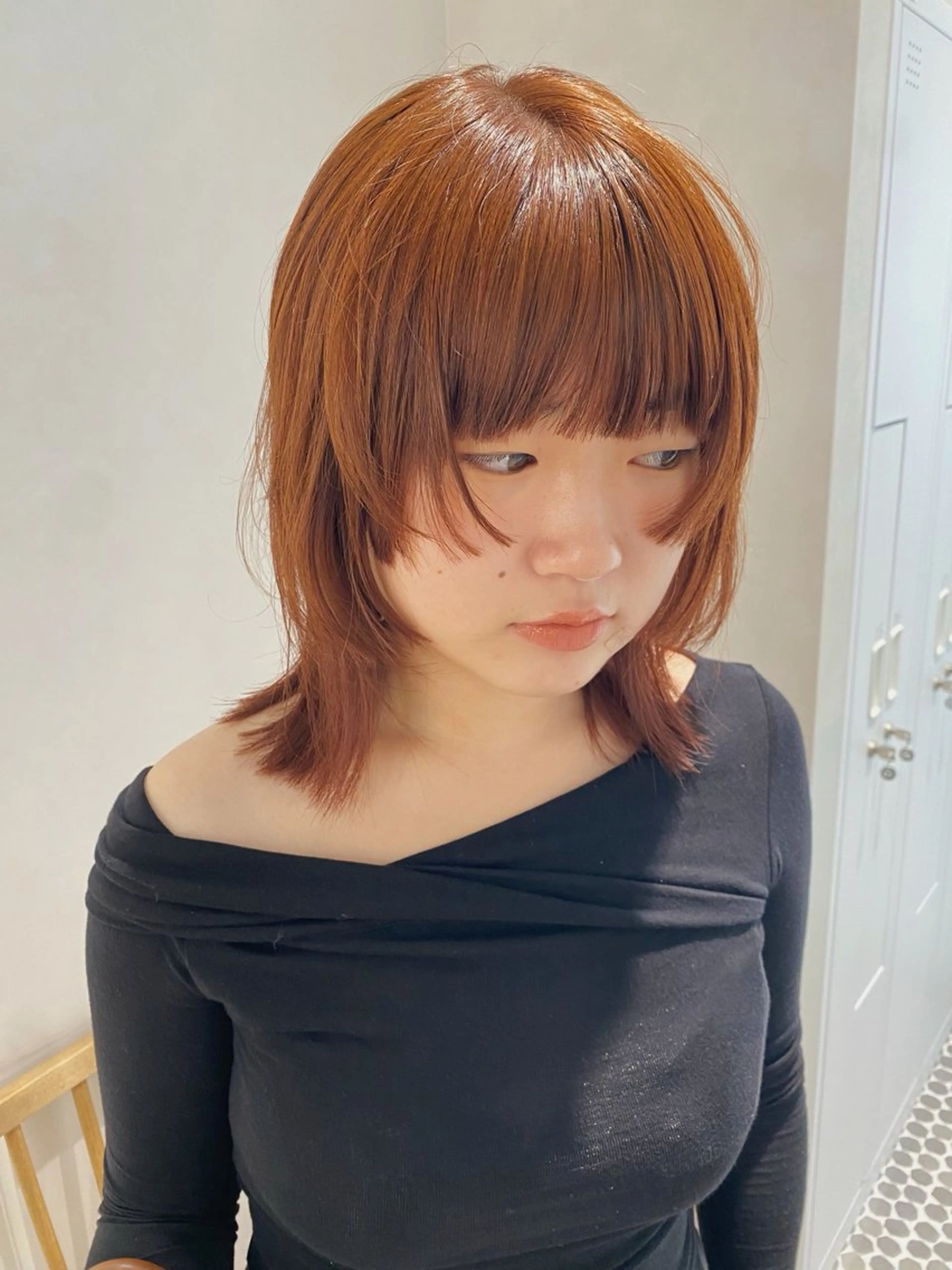ミディアム カラー カット ヘアカラー トリートメント 砂原 ひよりのヘアスタイル