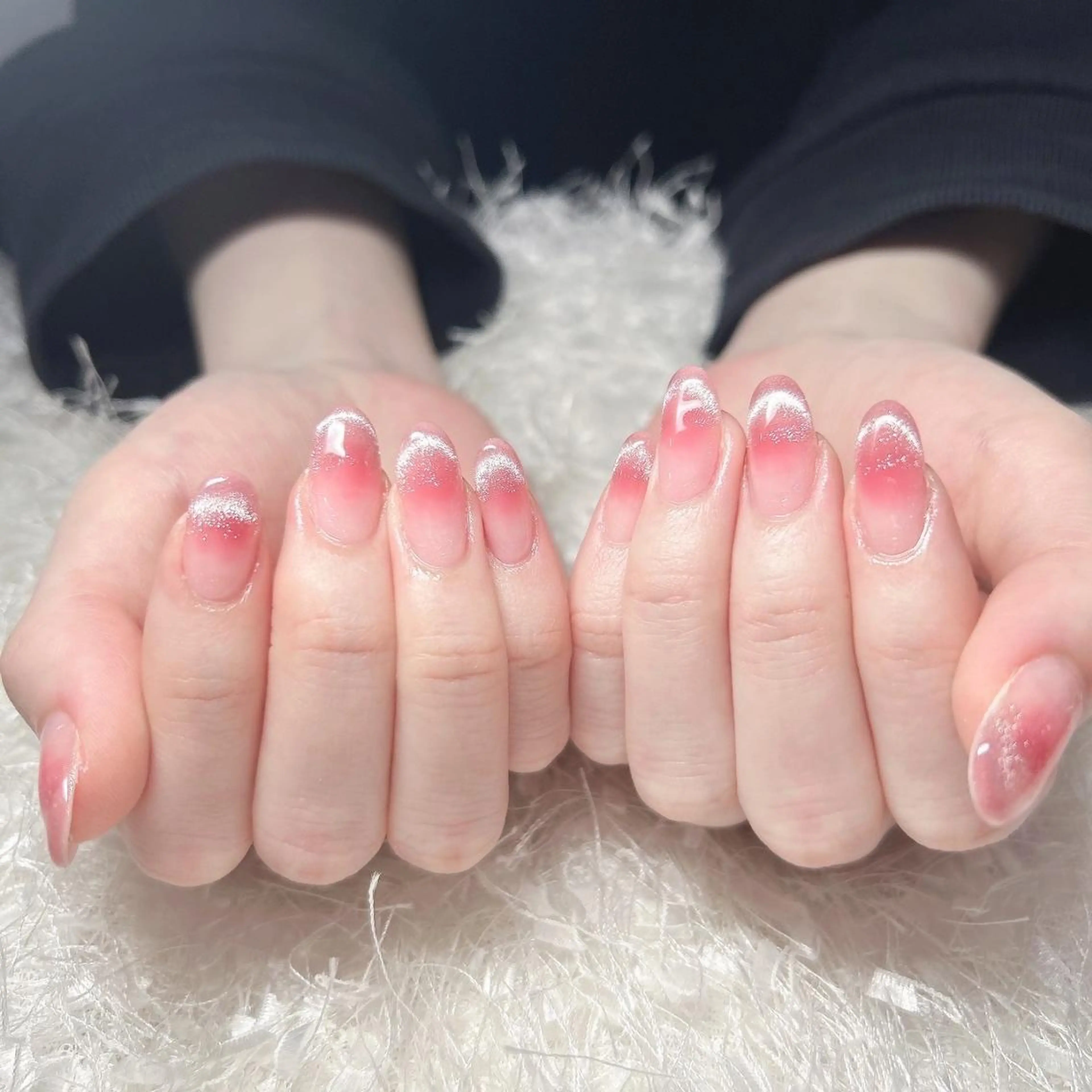 ネイル 長さ出し フレンチネイル ジェルネイル グラデーション 韓国ネイル ハンドネイル Nail&eye Belire 新宿のネイルデザイン