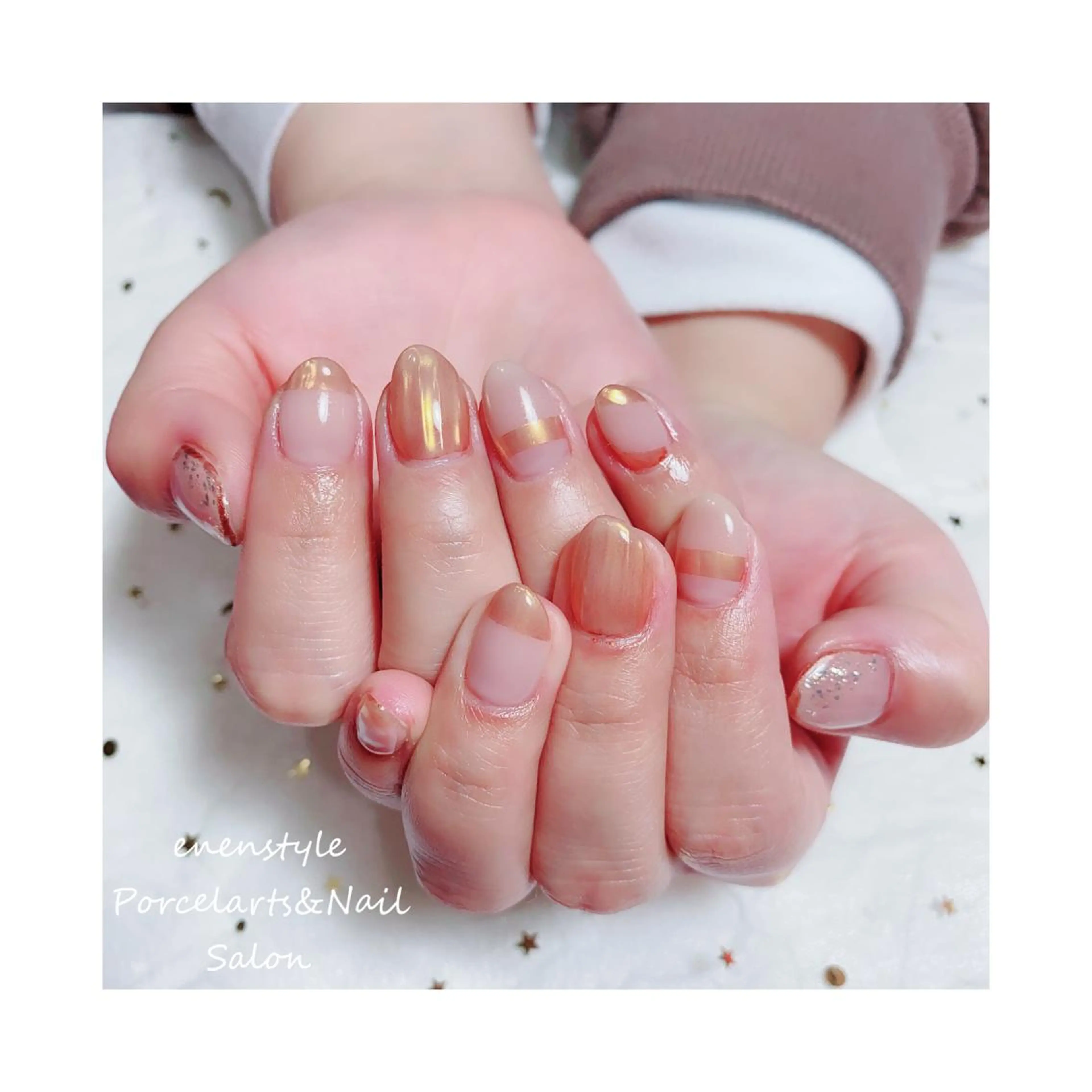 ショート ネイル ジェルネイル ニュアンスネイル オフィスネイル ワンカラーネイル パラジェル ハンドネイル 👑enen style👑のネイルデザイン