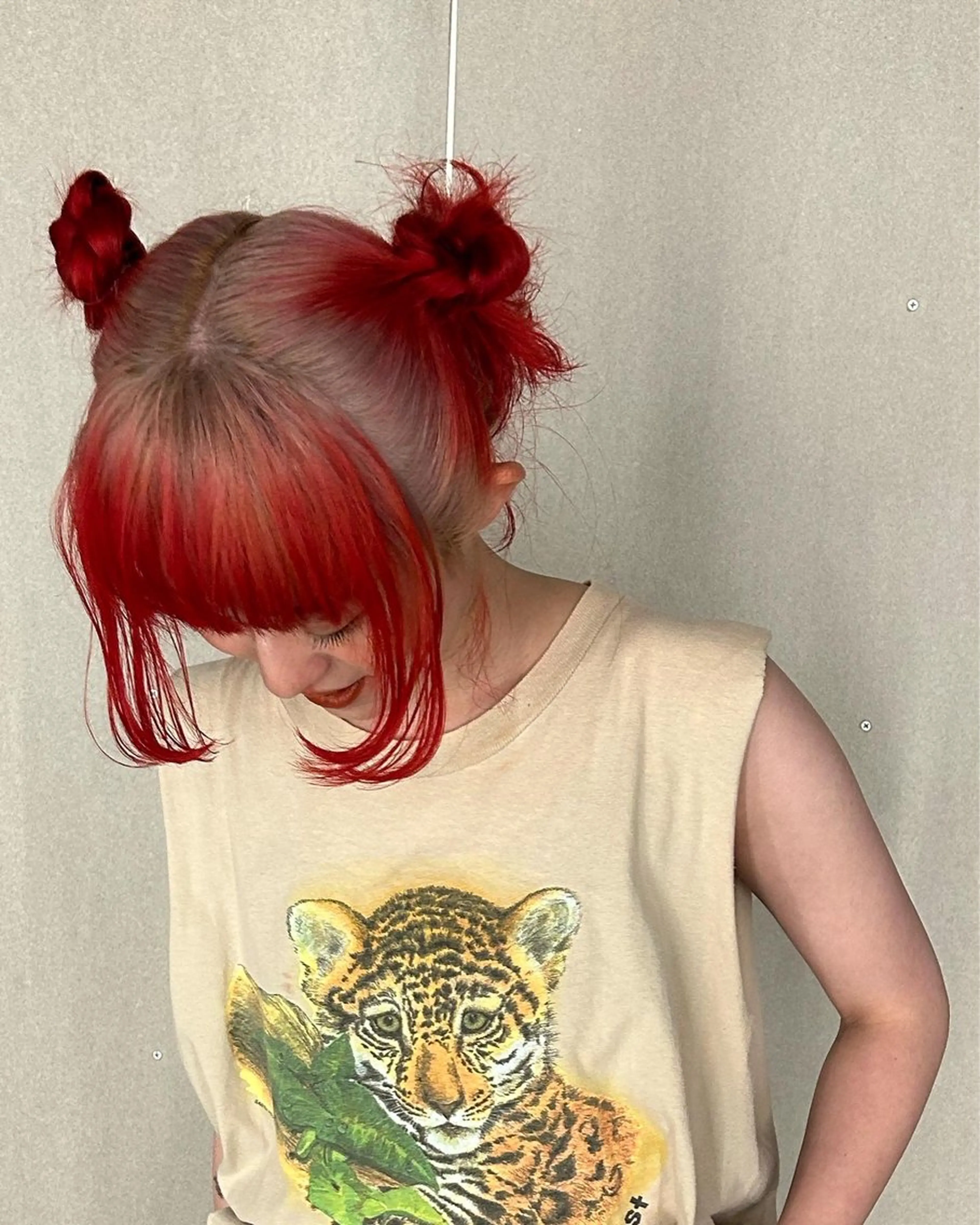 セミロング カラー ヘアアレンジ 寺澤 花梨のヘアスタイル