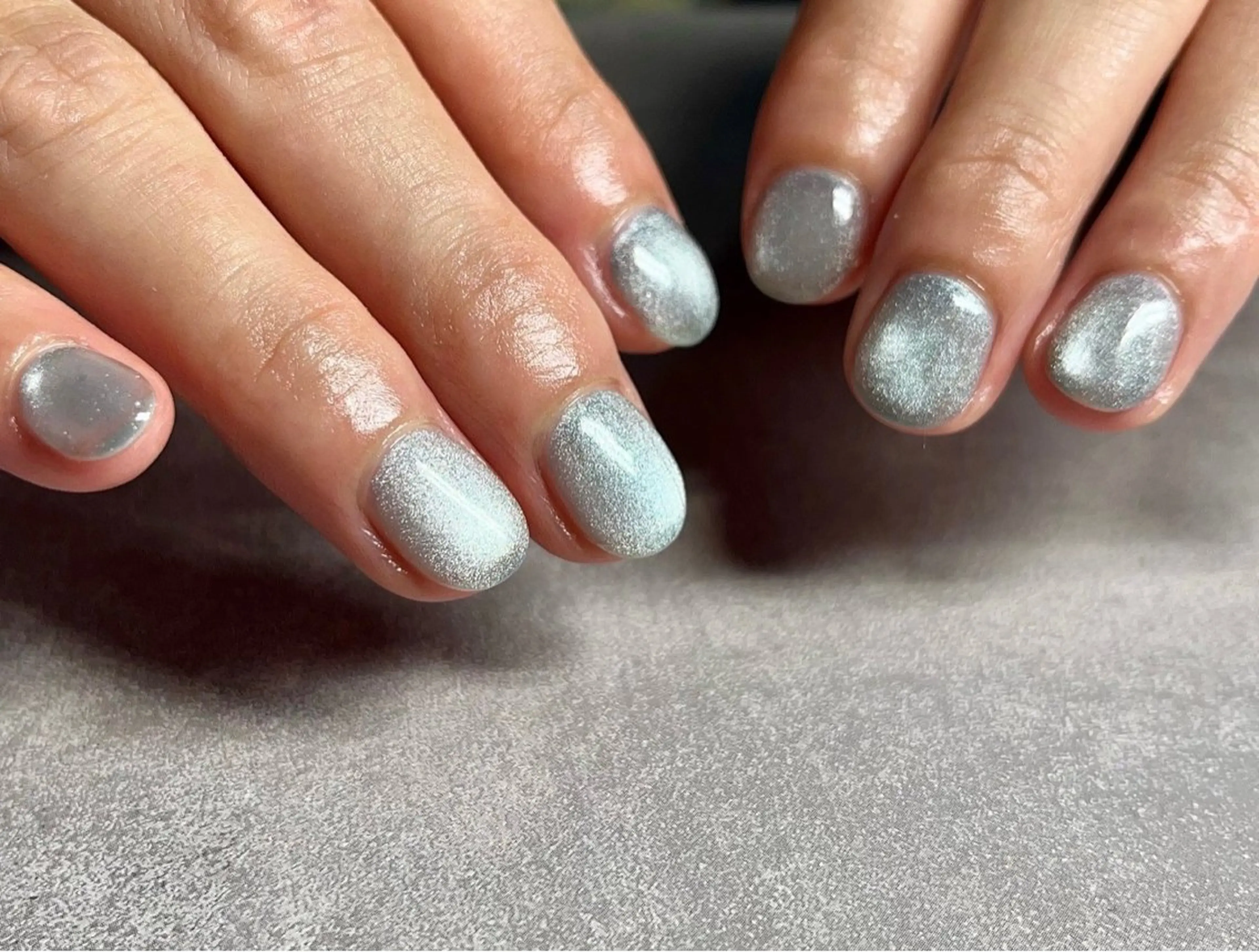 ネイル ブルー マグネットネイル ネイルサロン kupuのネイルデザイン