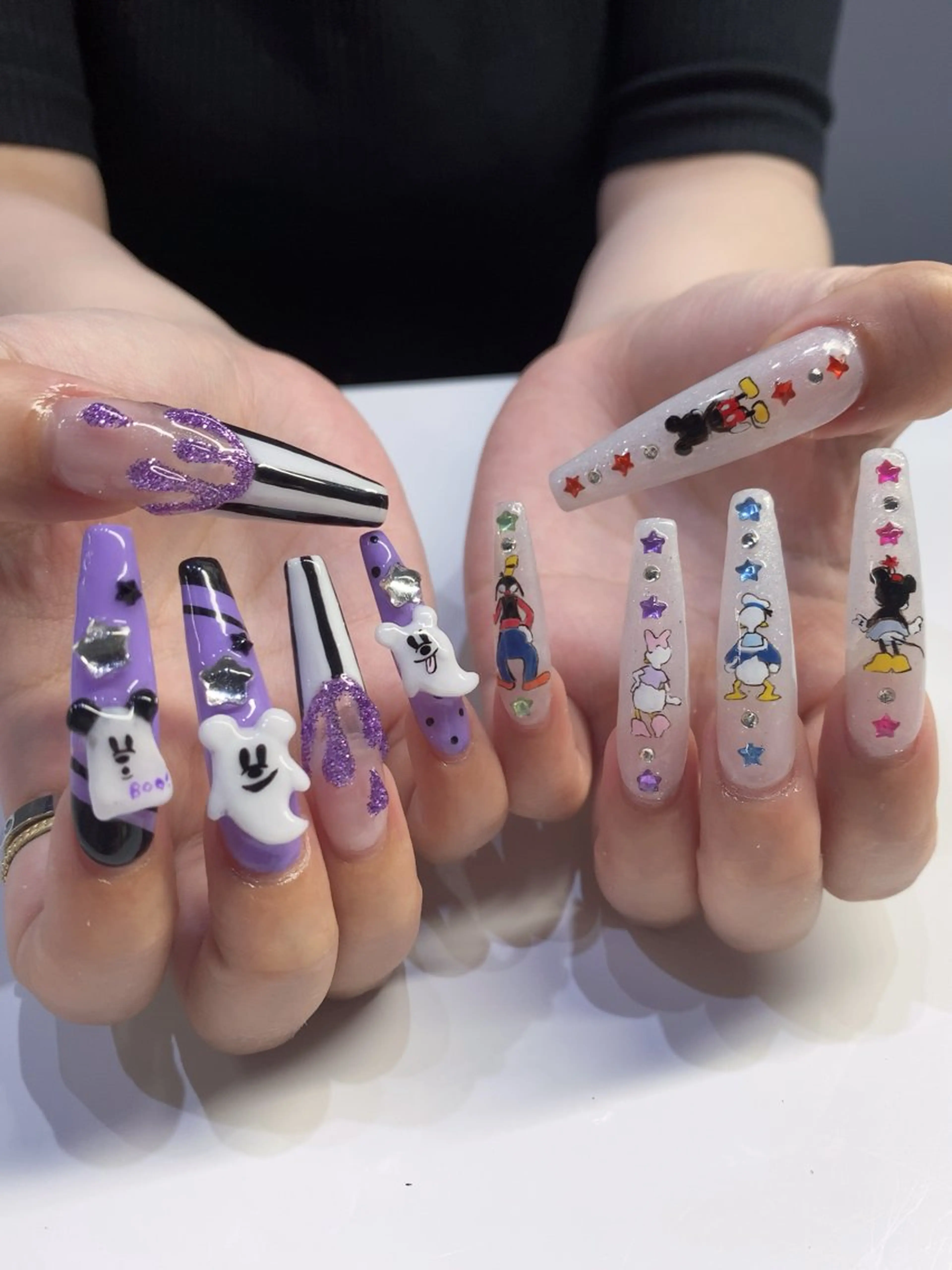 ネイル オーロラネイル ボルドー クリアネイル フラッシュネイル フットネイル 持ち込み長さだし特化 NAO/心斎橋ネイルのネイルデザイン