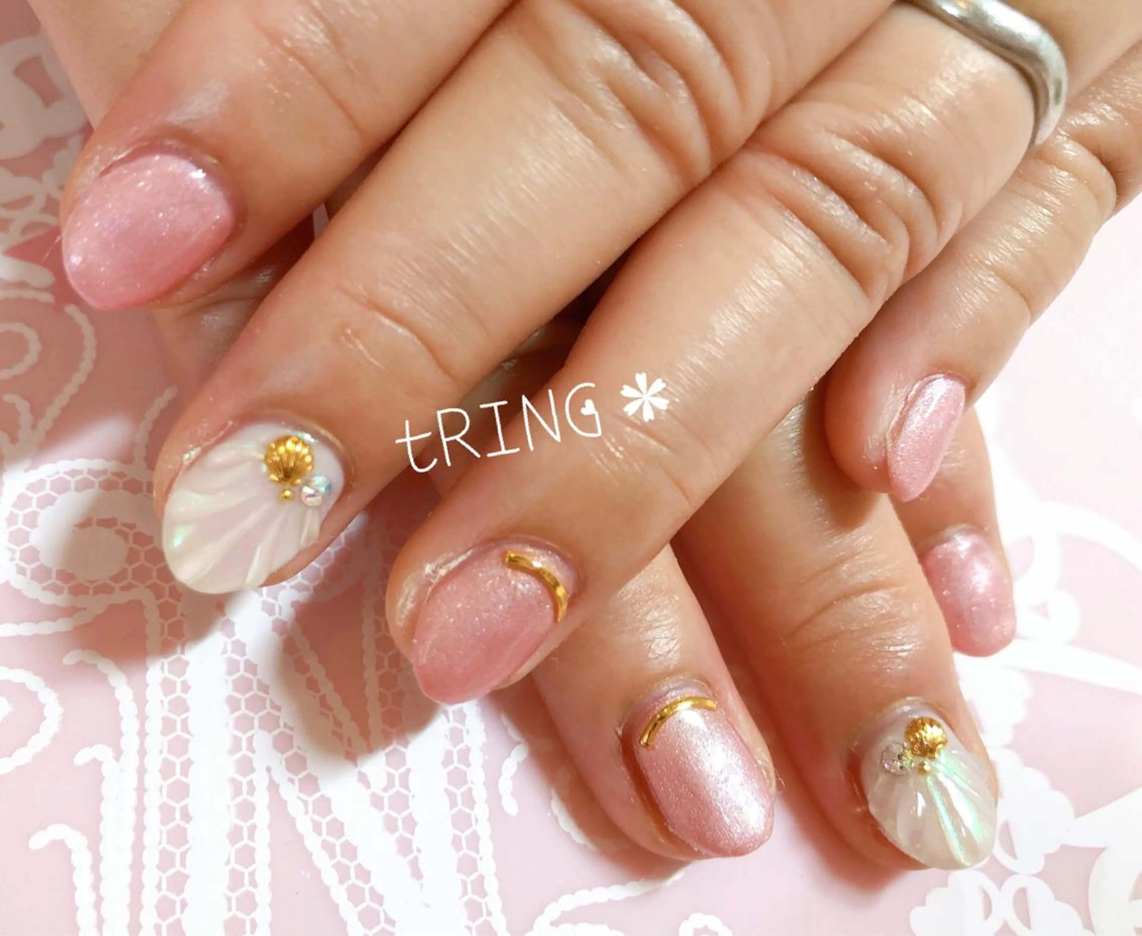 ネイル ハンドネイル tRING＊ しいの木台のネイルデザイン