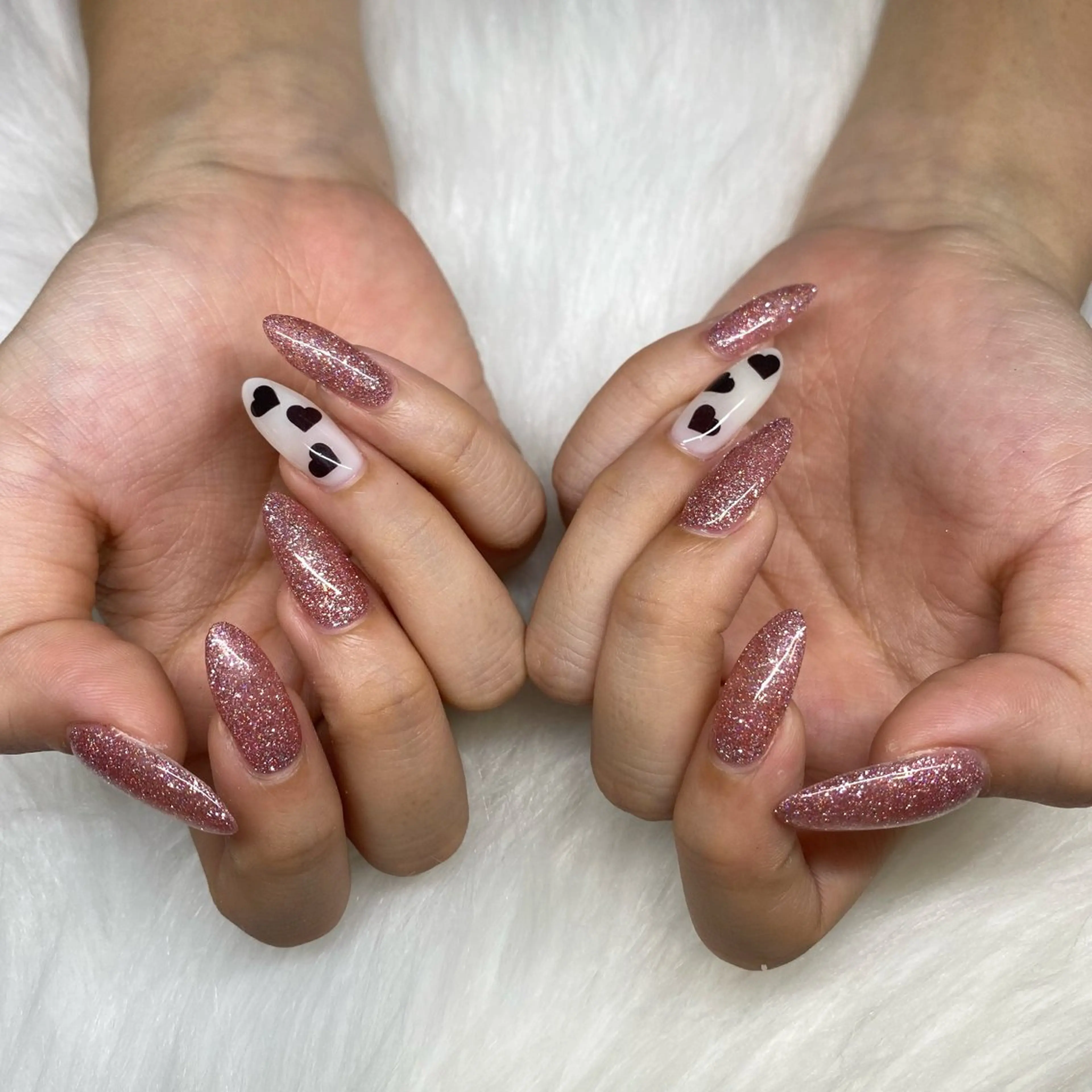 ネイル フラッシュネイル ハート nail salon milkのネイルデザイン