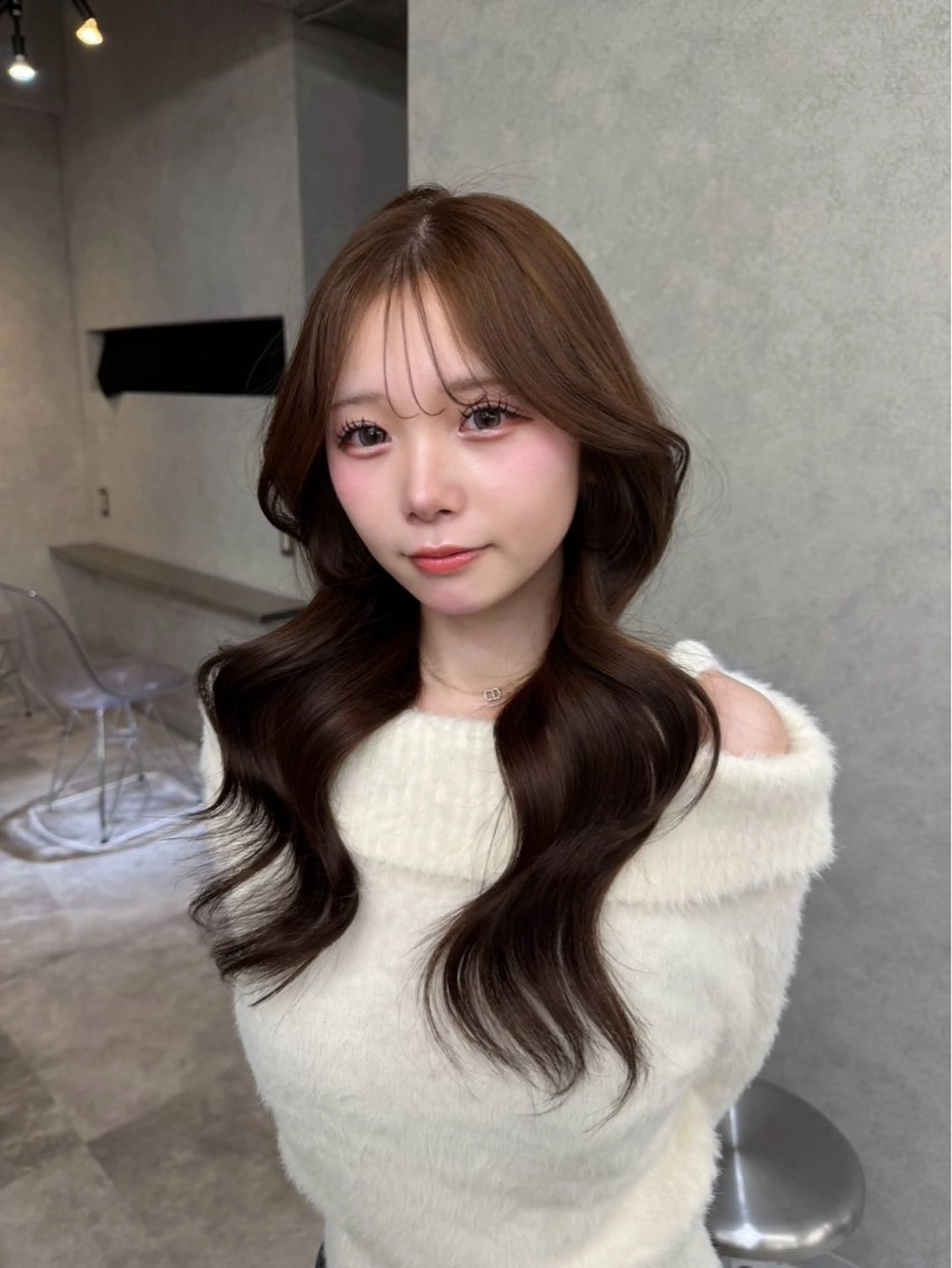 ロング 入学式 卒業式のヘアスタイル ヘアカラー ハイトーン/渋谷 韓国風/Narukaのヘアスタイル