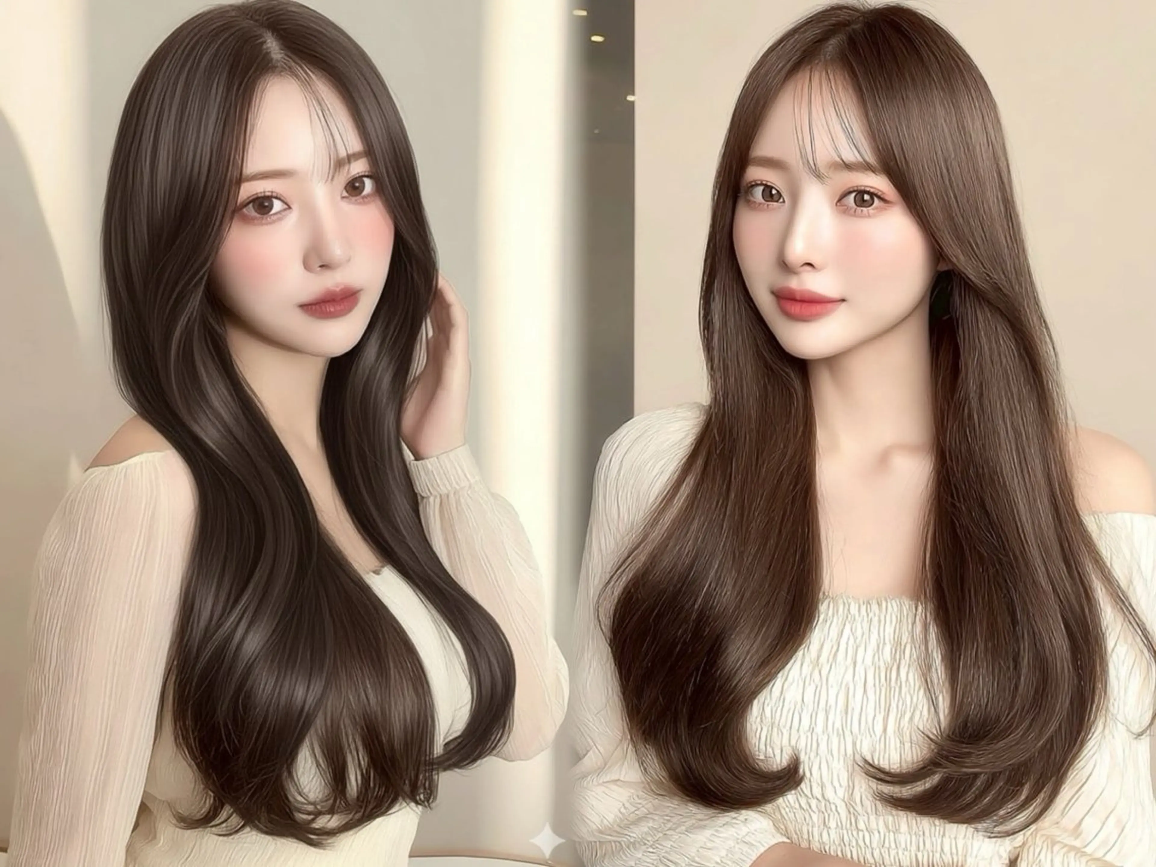 ロング くびれヘア 韓国風🩶アレンジ/ マツエク/mionのヘアスタイル