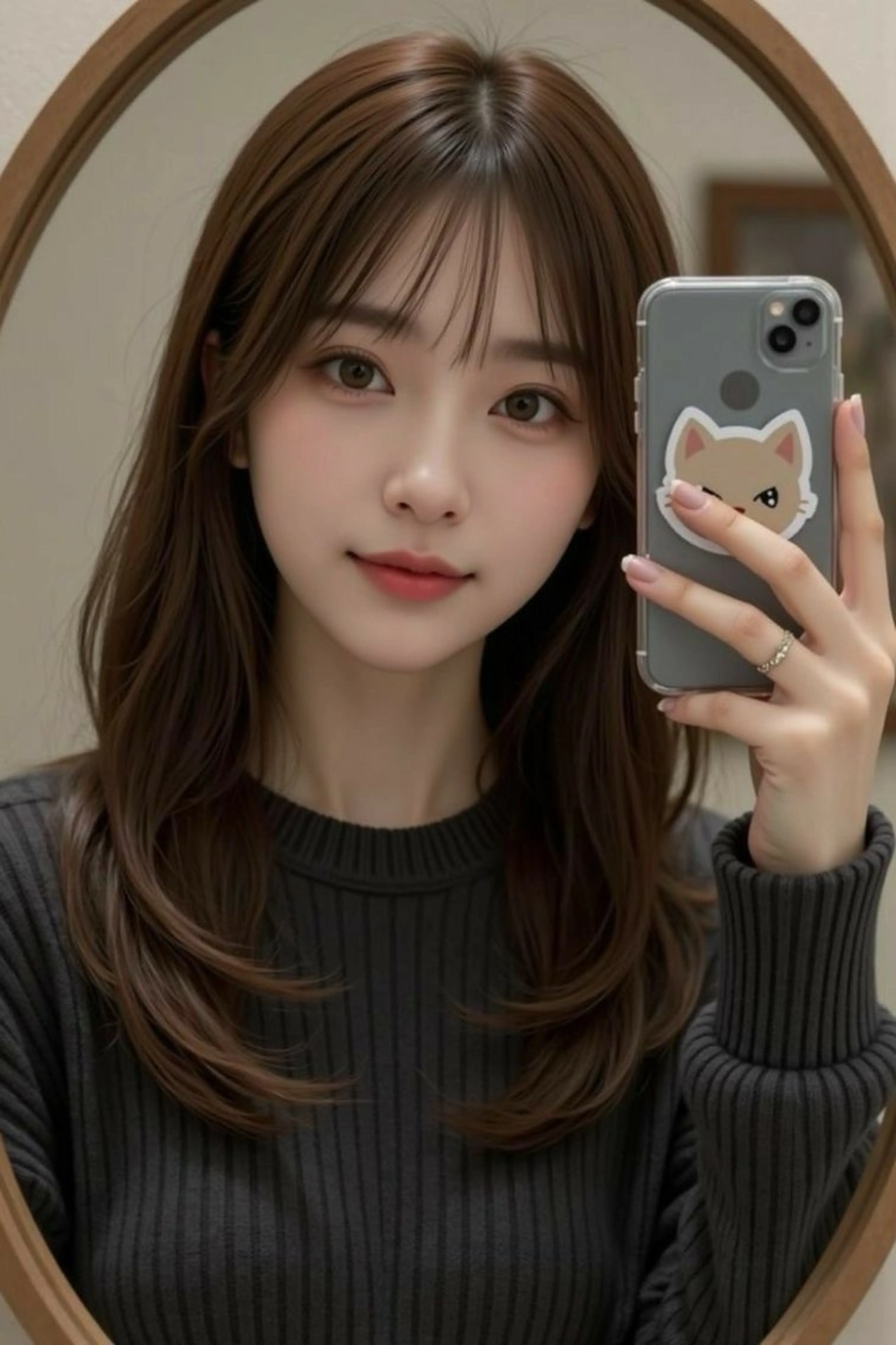 ロング カット ヘアカラー トリートメント 美髪矯正💎副店長 💎ミツキのヘアスタイル