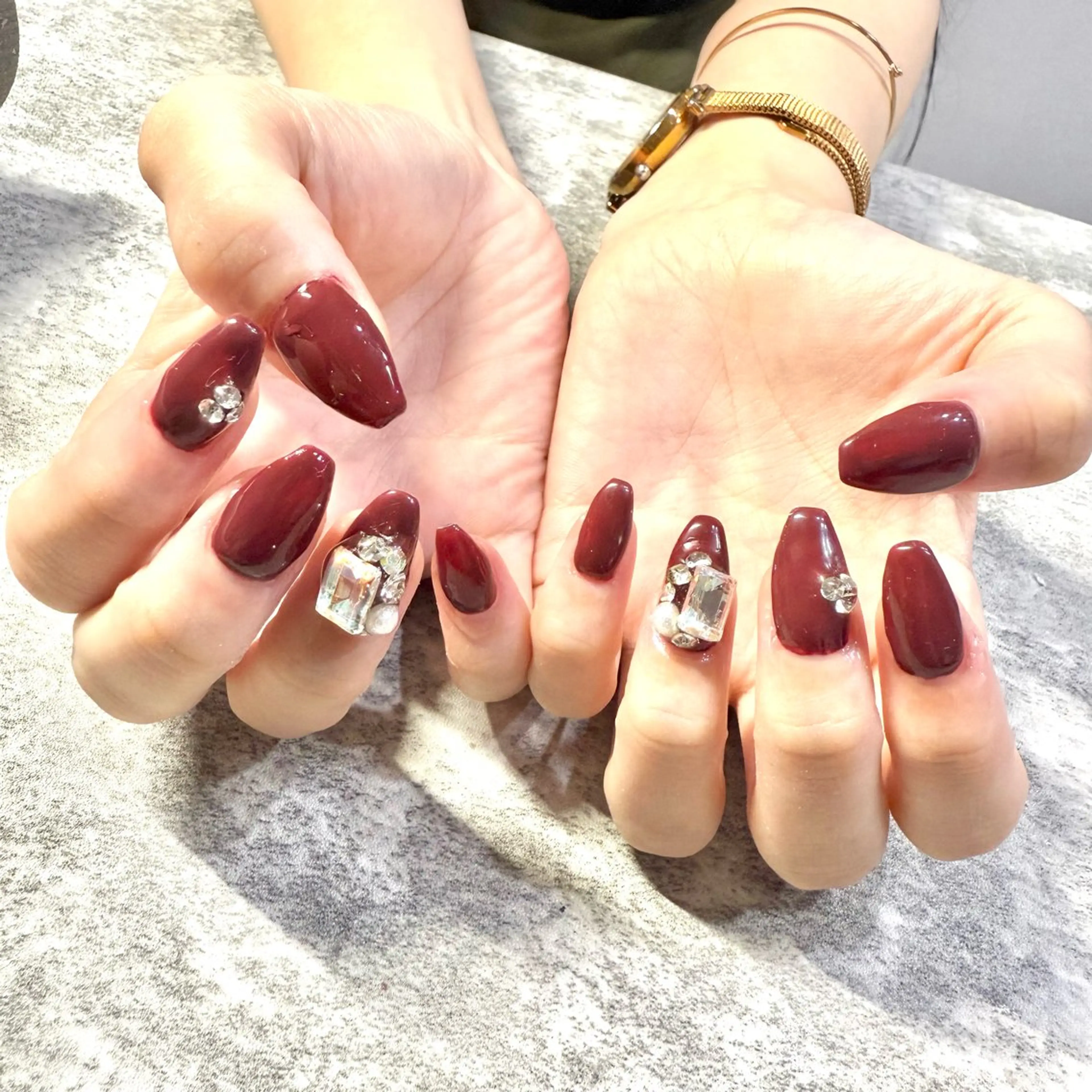 ネイル ボルドー ハンドネイル ★Rinail... .のネイルデザイン