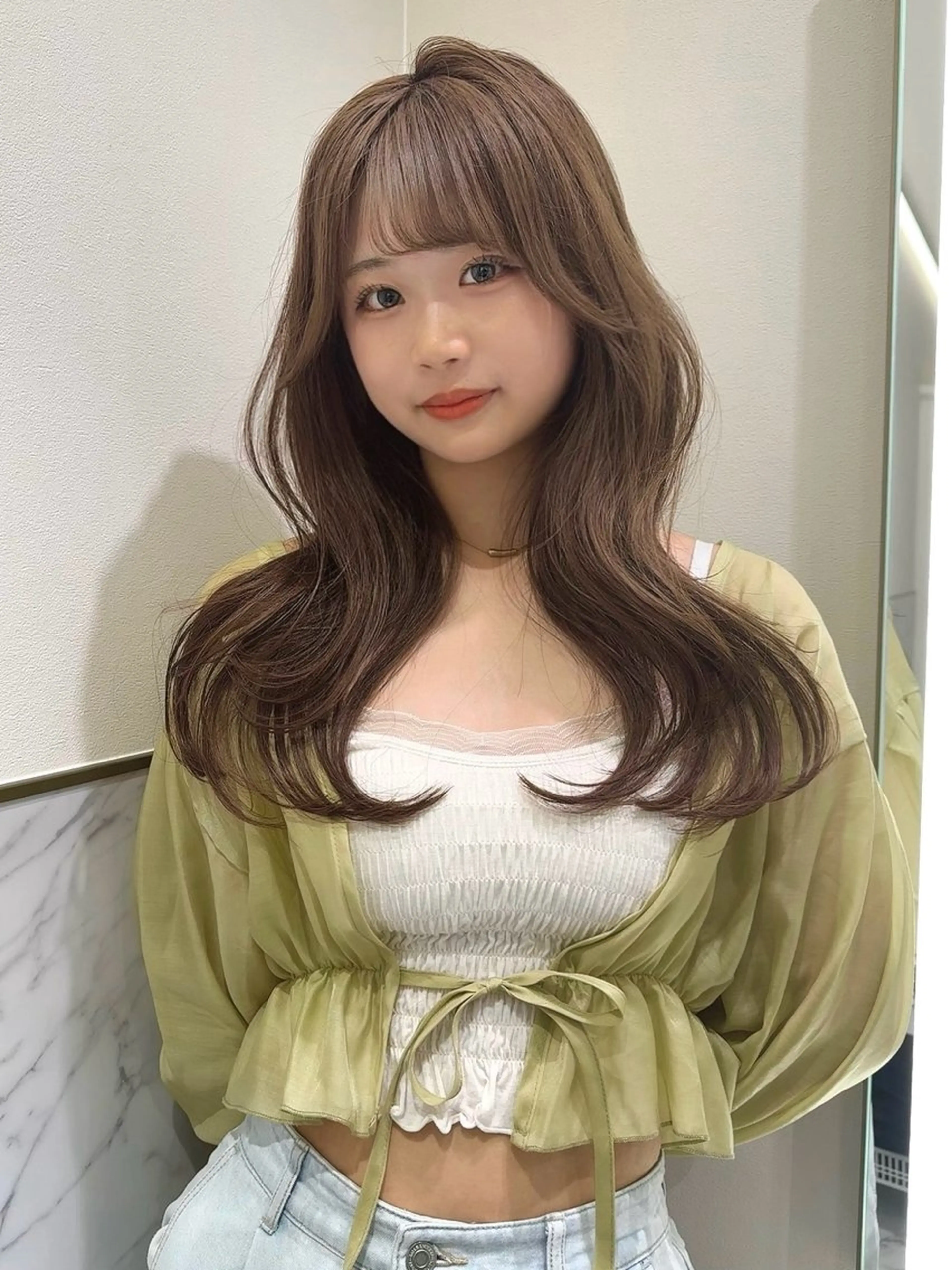 ロング カラー カット ヘアカラー ♡ParveMix NANO♡のヘアスタイル