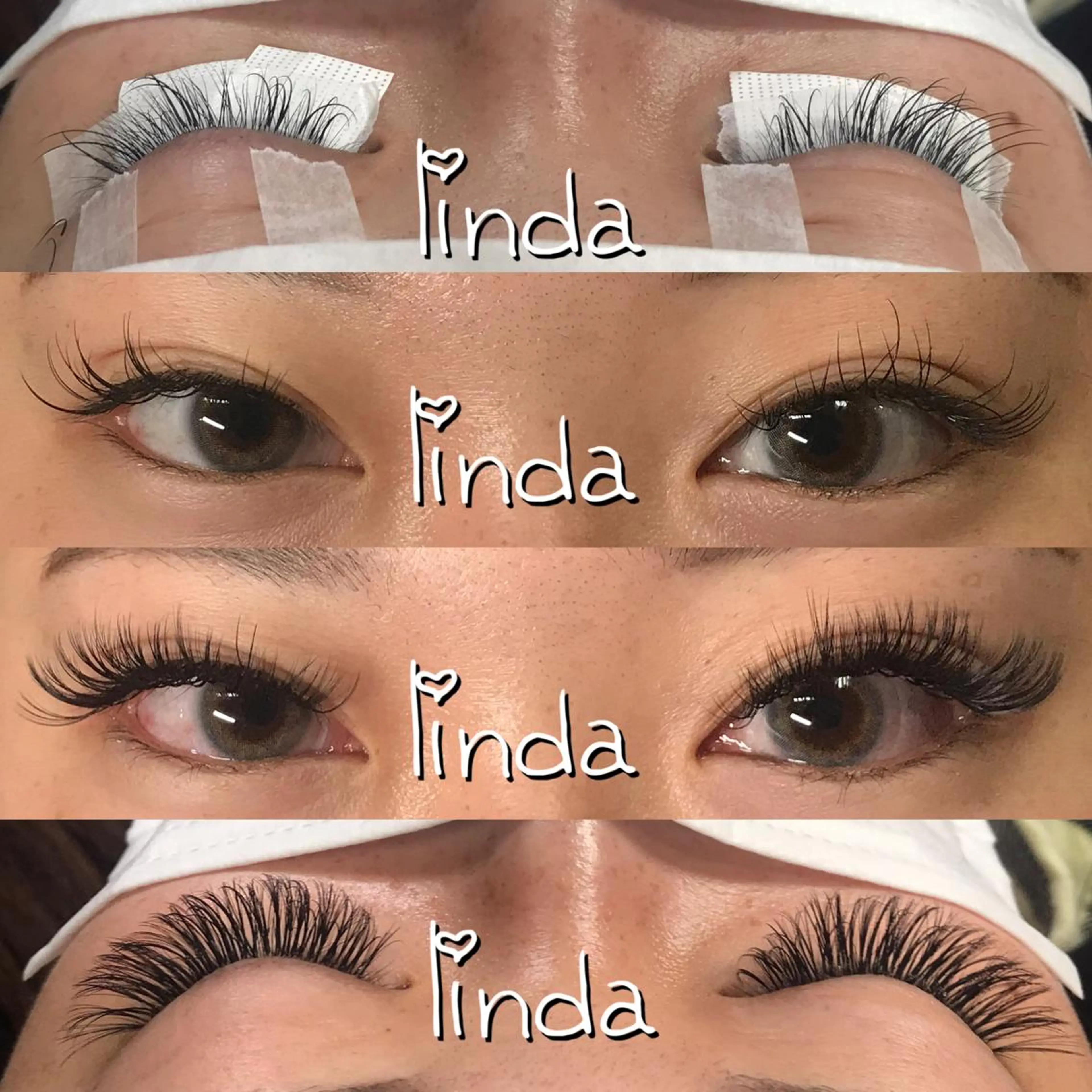 マツエク・マツパ 付け放題 ボリュームラッシュ linda lashesのマツエク・マツパデザイン