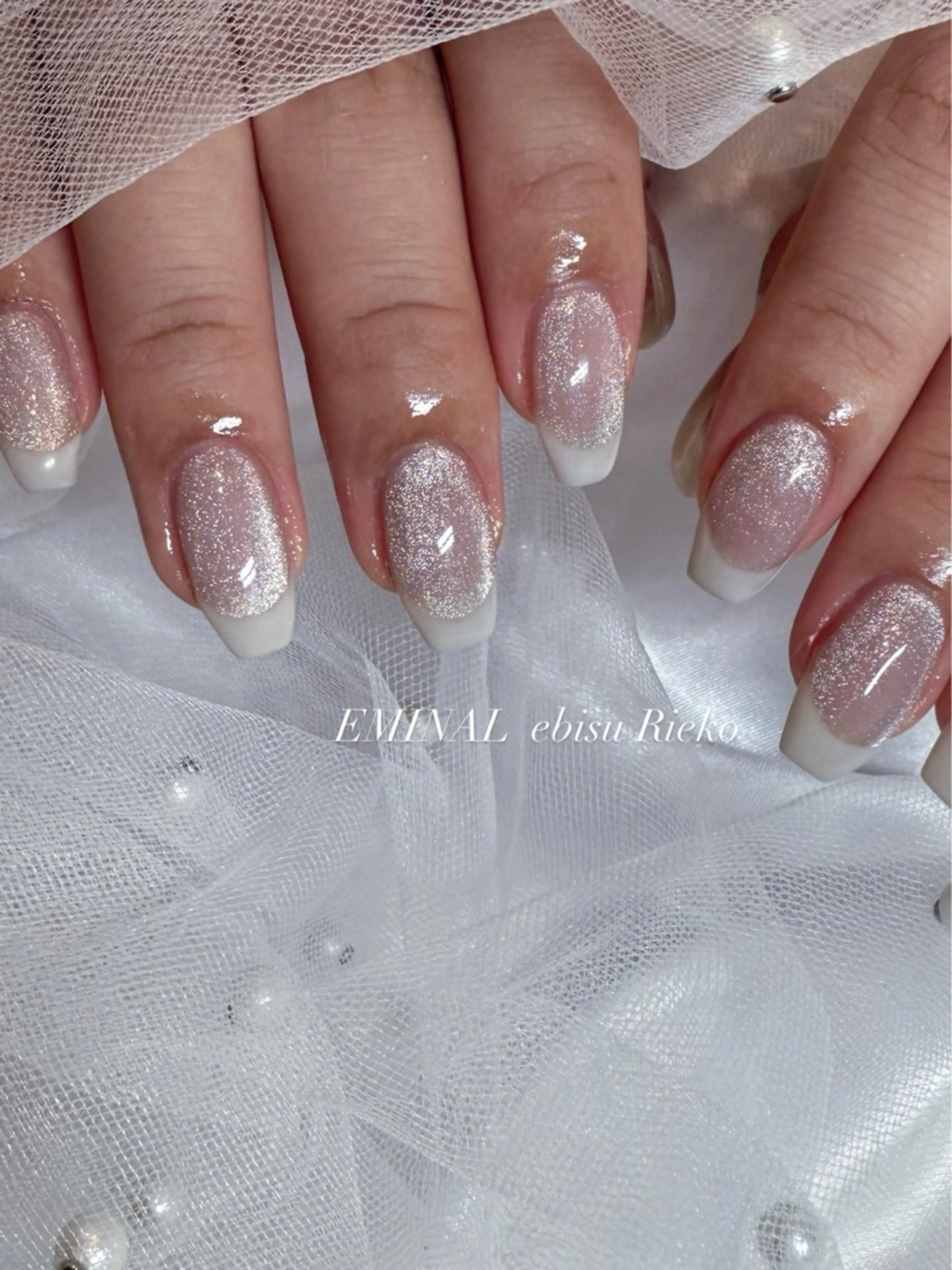 ネイル キラキラネイル マグネットネイル ハンドネイル Rieko EMINAL恵比寿のネイルデザイン