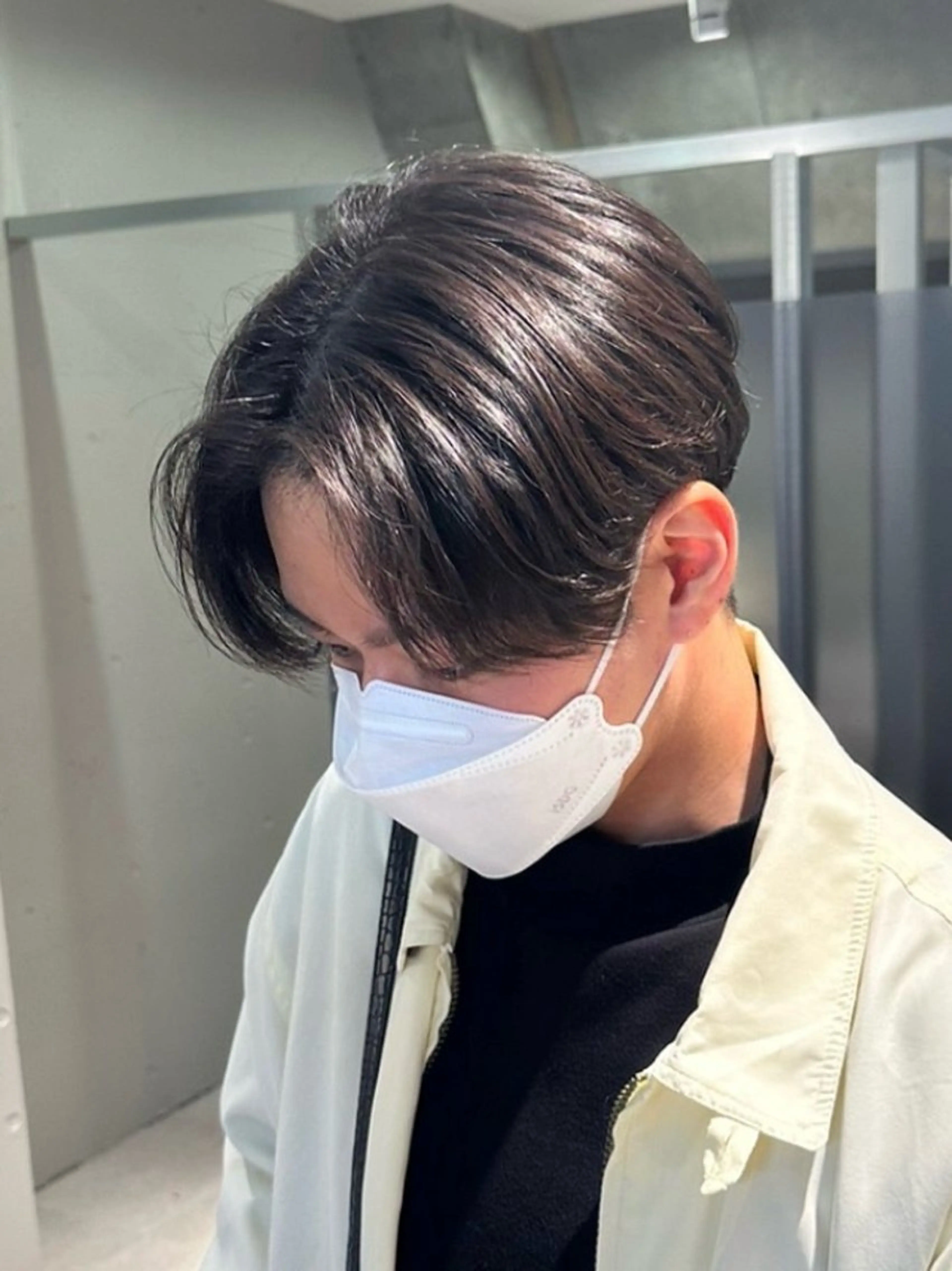 メンズカット+ナチュラルストレートパーマの写真