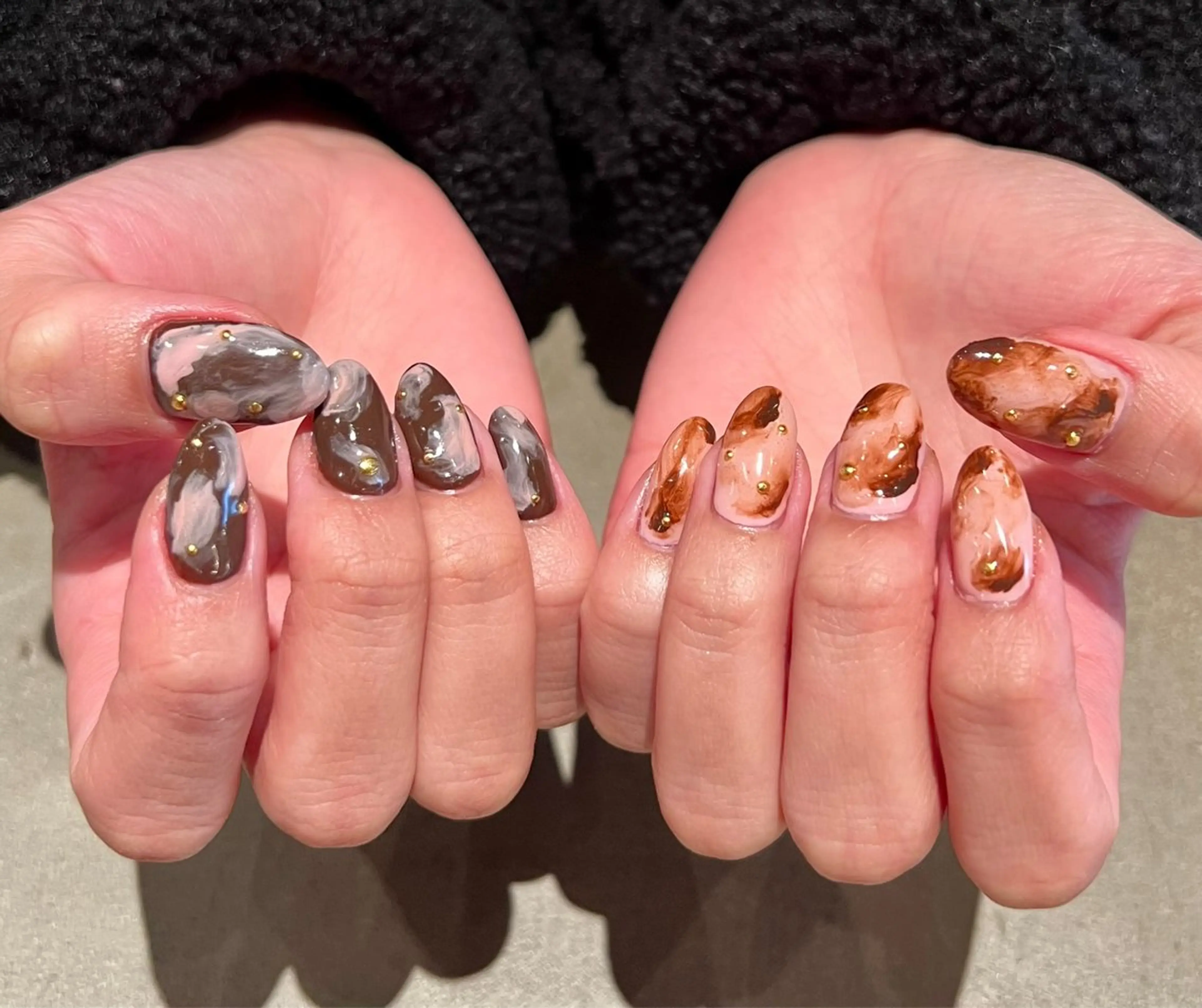 ネイル ニュアンスネイル バレンタイン ハンドネイル ウエチ ノリカ🐸のネイルデザイン