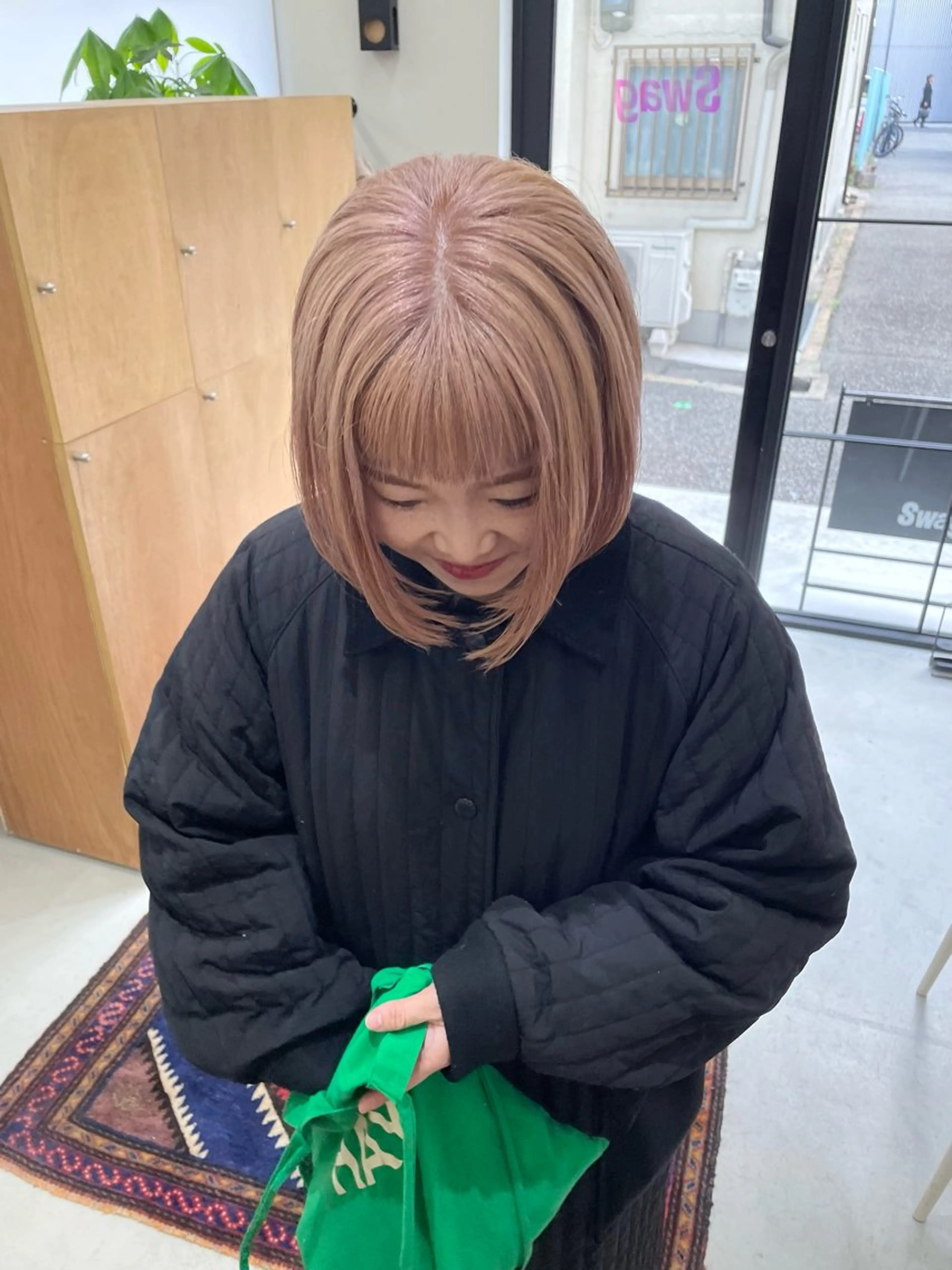 ミディアム カラー パーマ ヘアアレンジ メンズ ベージュカラー ミルクティーベージュ カット ヘアカラー トリートメント tatsumi/ボブ ウルフ/レイヤーのヘアスタイル