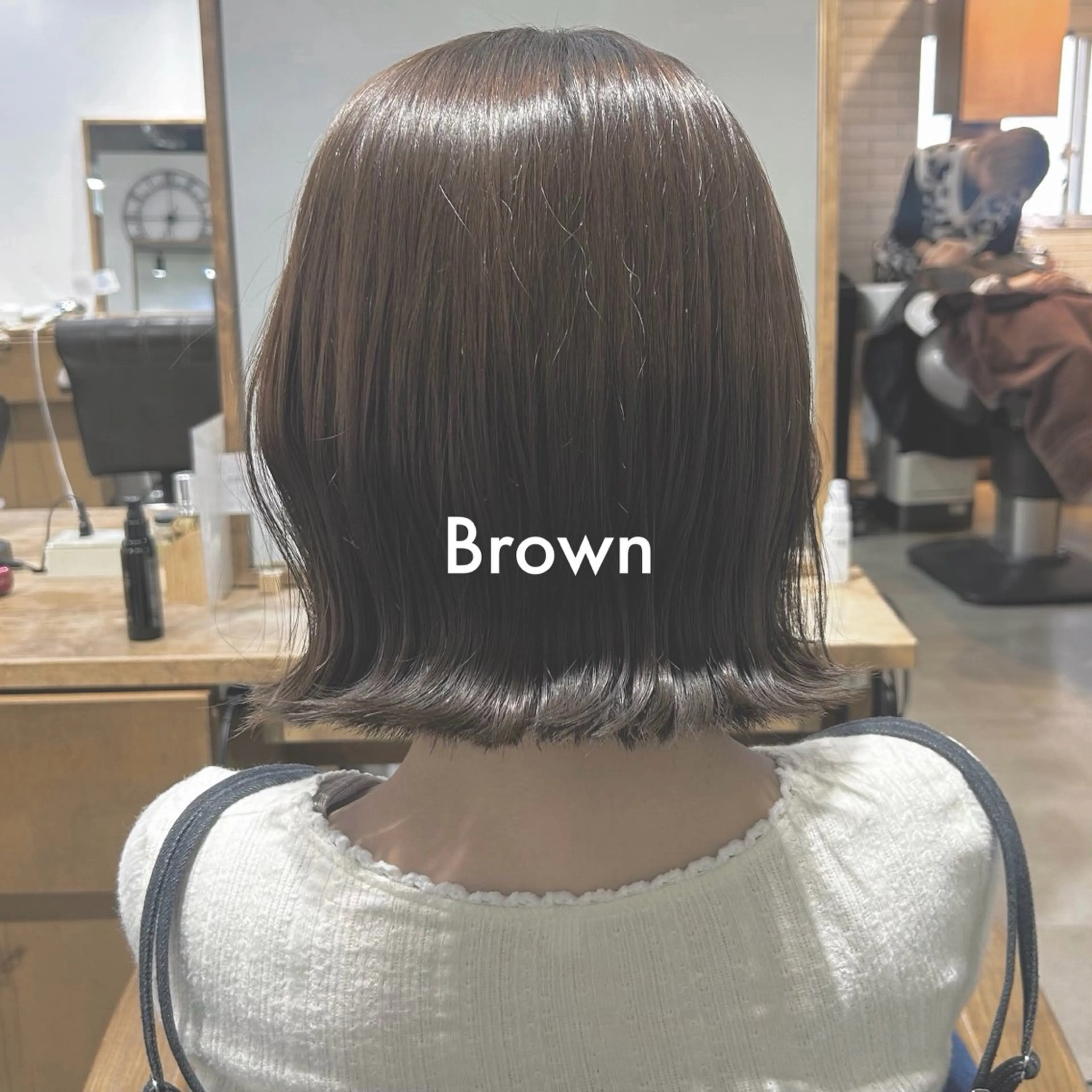 ミディアム カラー ヘアカラー トリートメント Eri 🌿透明感・艶カラーのヘアスタイル