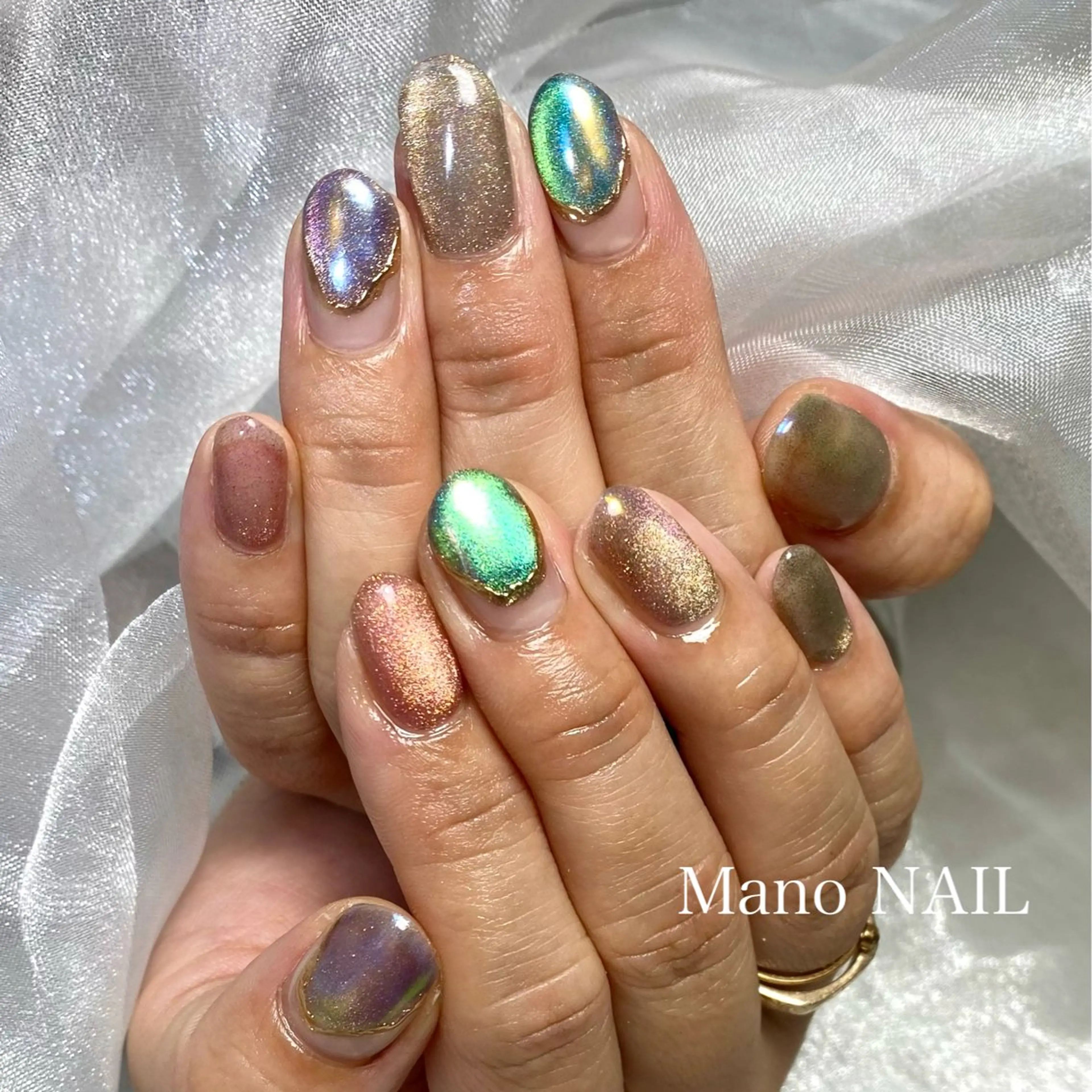 ネイル マグネットネイル ハンドネイル Mano NAILのネイルデザイン