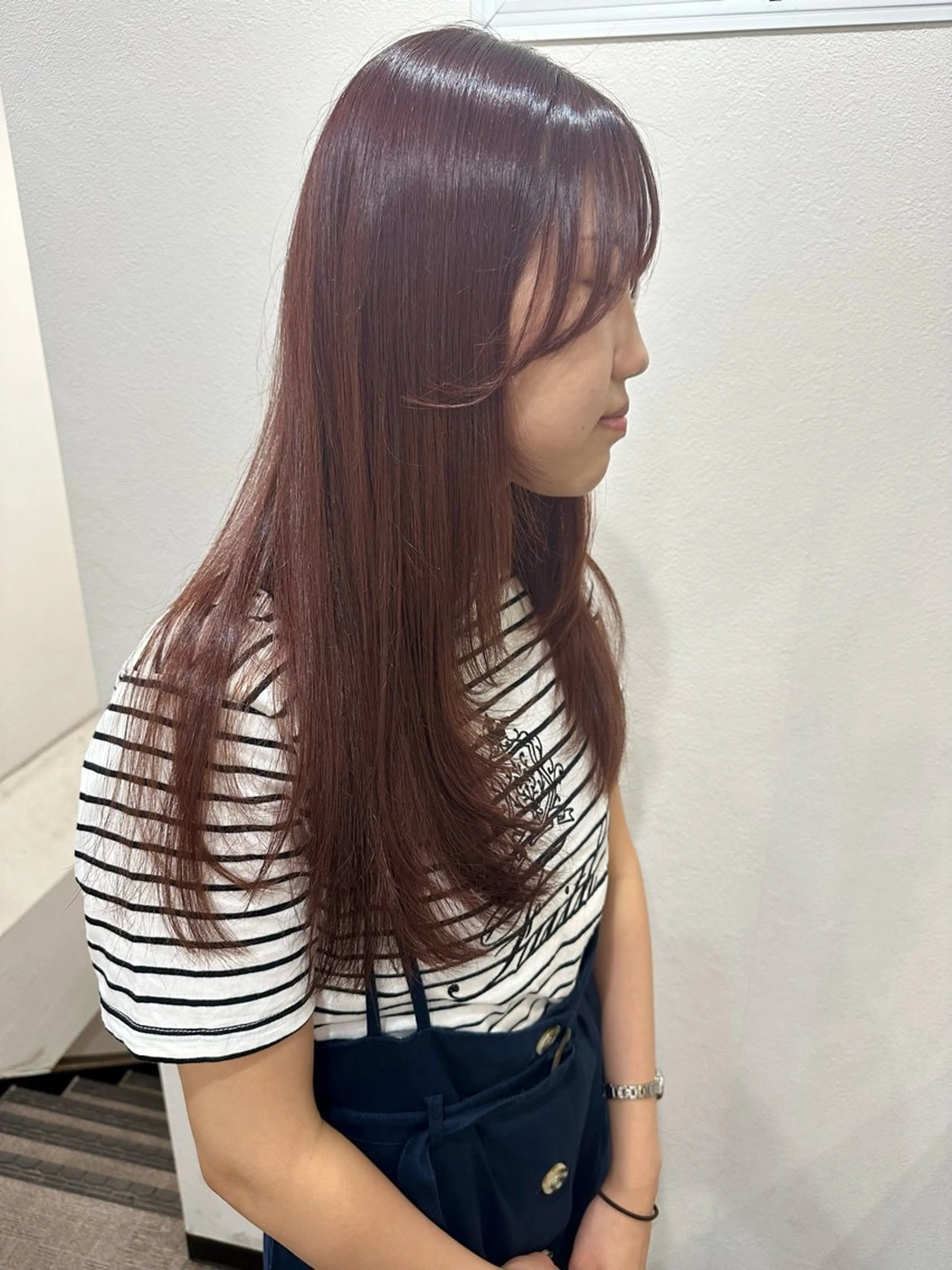 ロング カラー ブラウンカラー ピンクカラー ピンクブラウン 韓国風ヘア レイヤーカット カット ヘアカラー トリートメント 🤍2nd🤍田所 美希のヘアスタイル