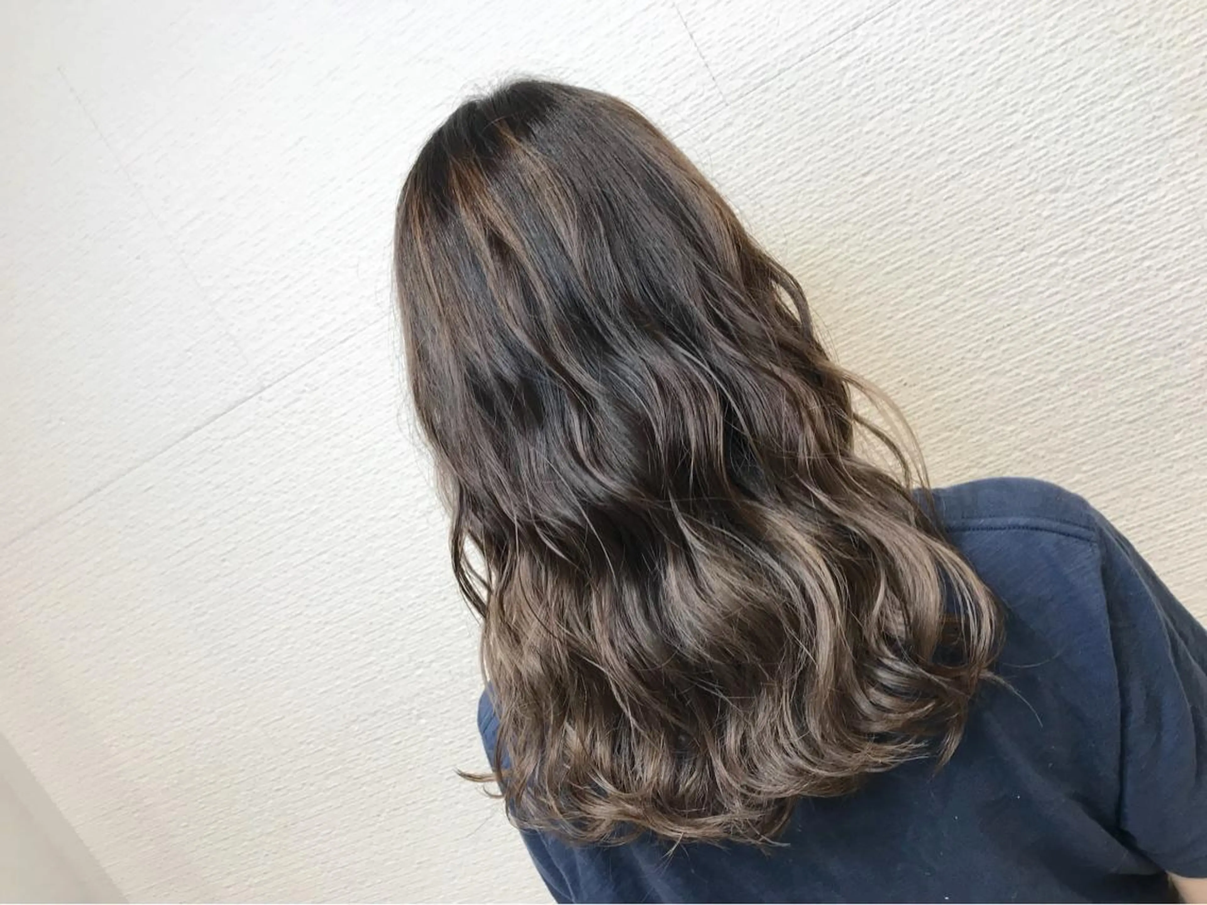 ロング カラー バレイヤージュ レイヤーカット 【メンズ縮毛矯正】 田中秀斗のヘアスタイル