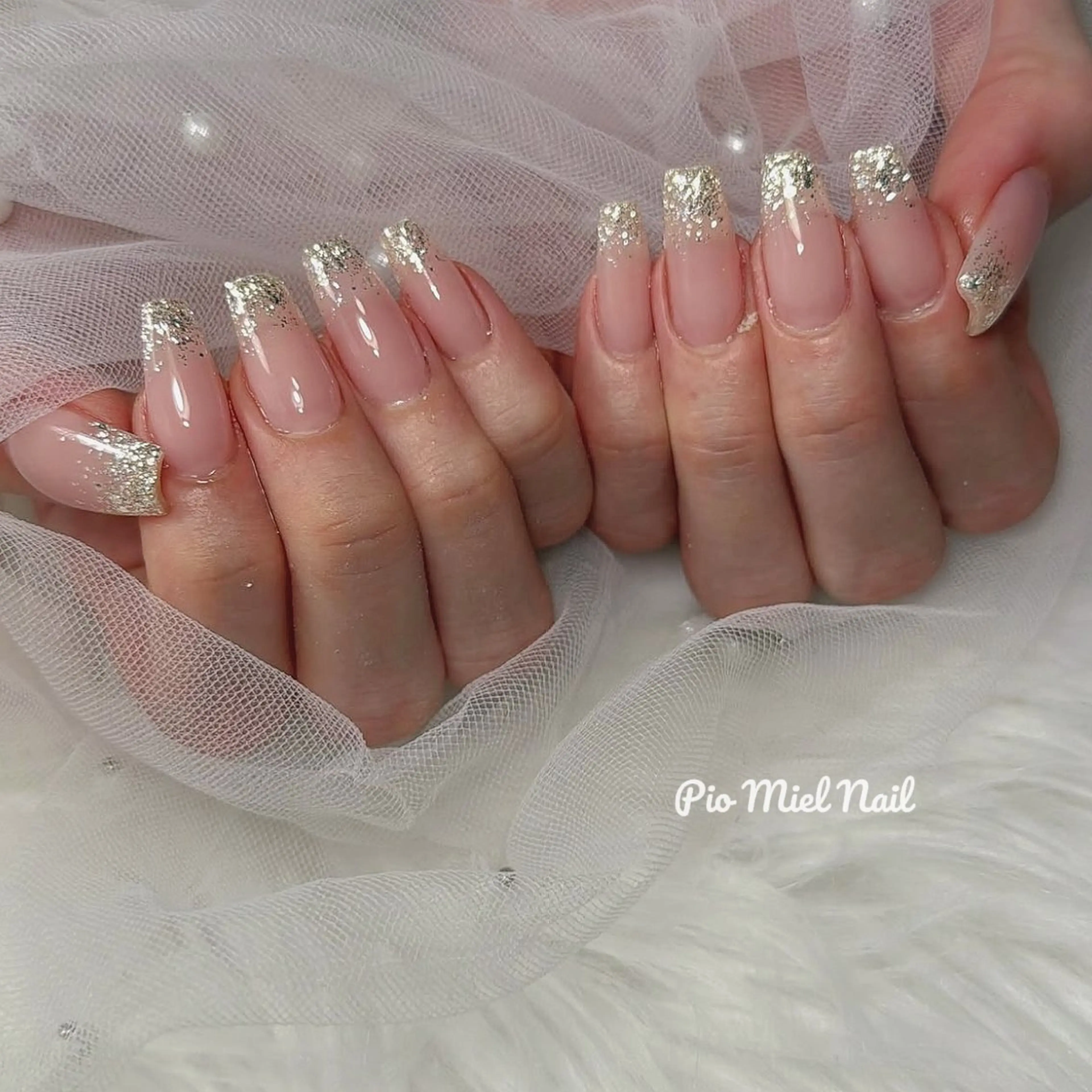 [お気に入りした方限定] 🎀チップ長さだし10本＋マグネット🌻グラデーション🌻ミラの写真