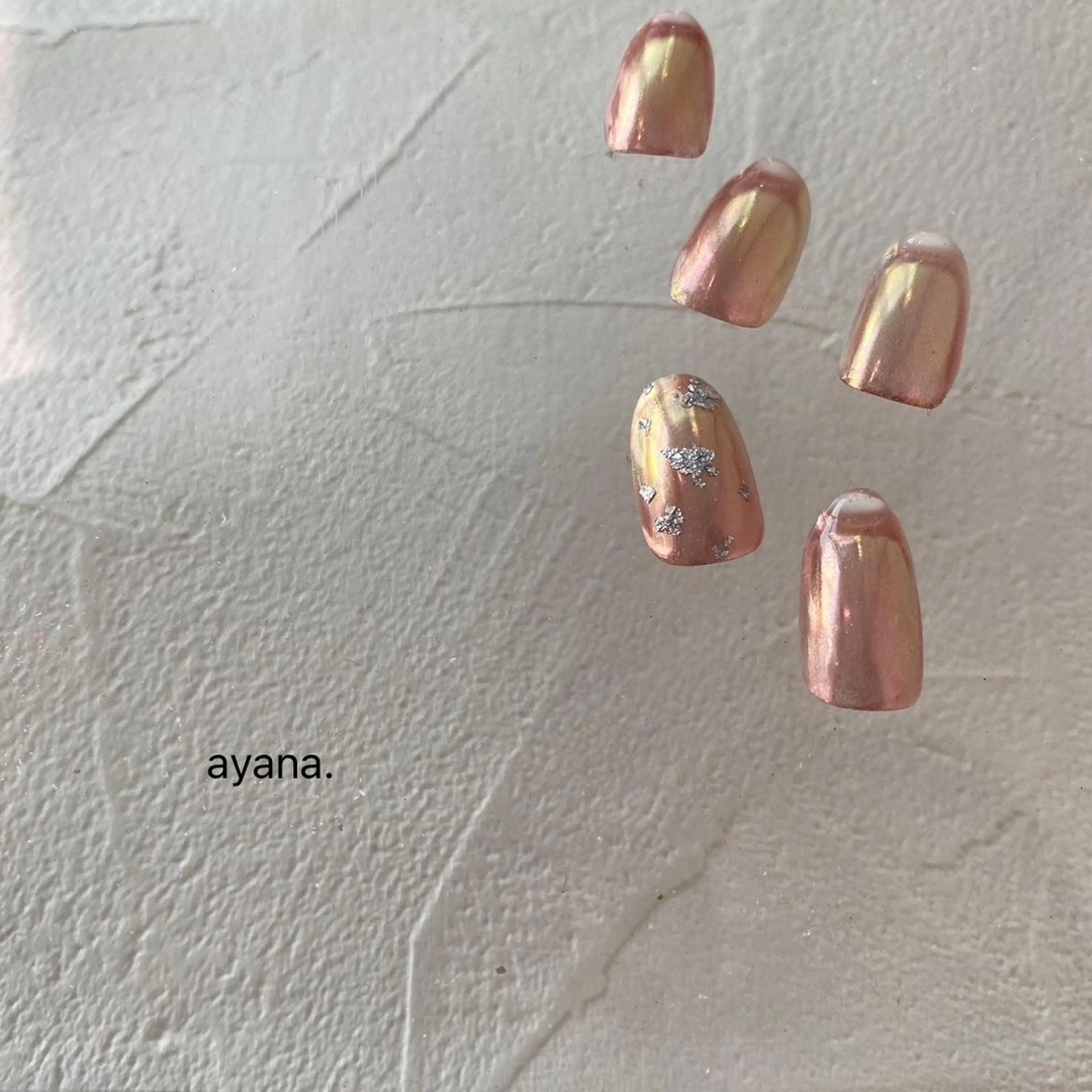 ネイル オーロラネイル キラキラネイル ミラーネイル ayana nails所属・nail salon ayanaのネイルデザイン