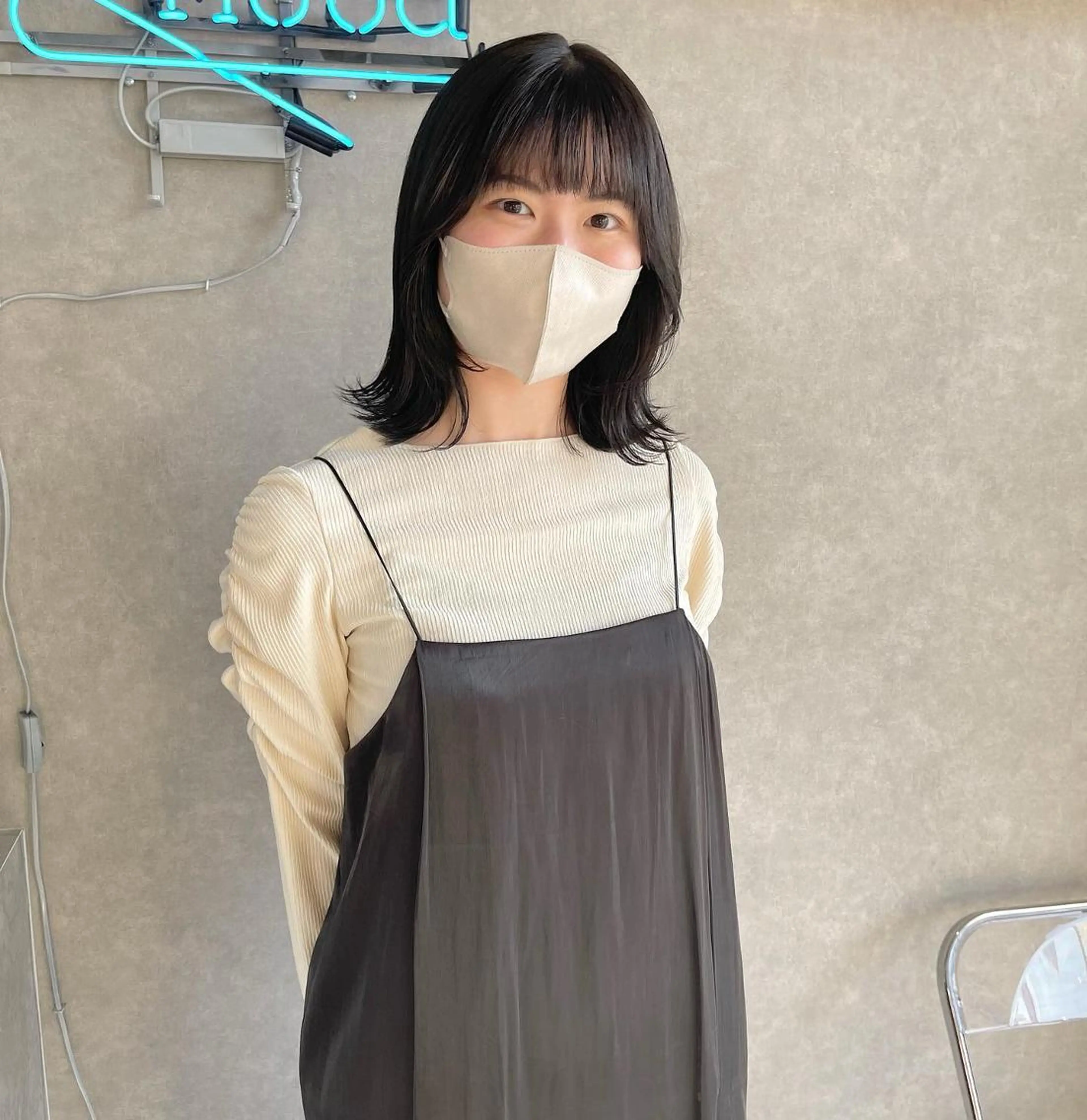 ミディアム 韓国風ヘア 一ノ瀬 暁のヘアスタイル