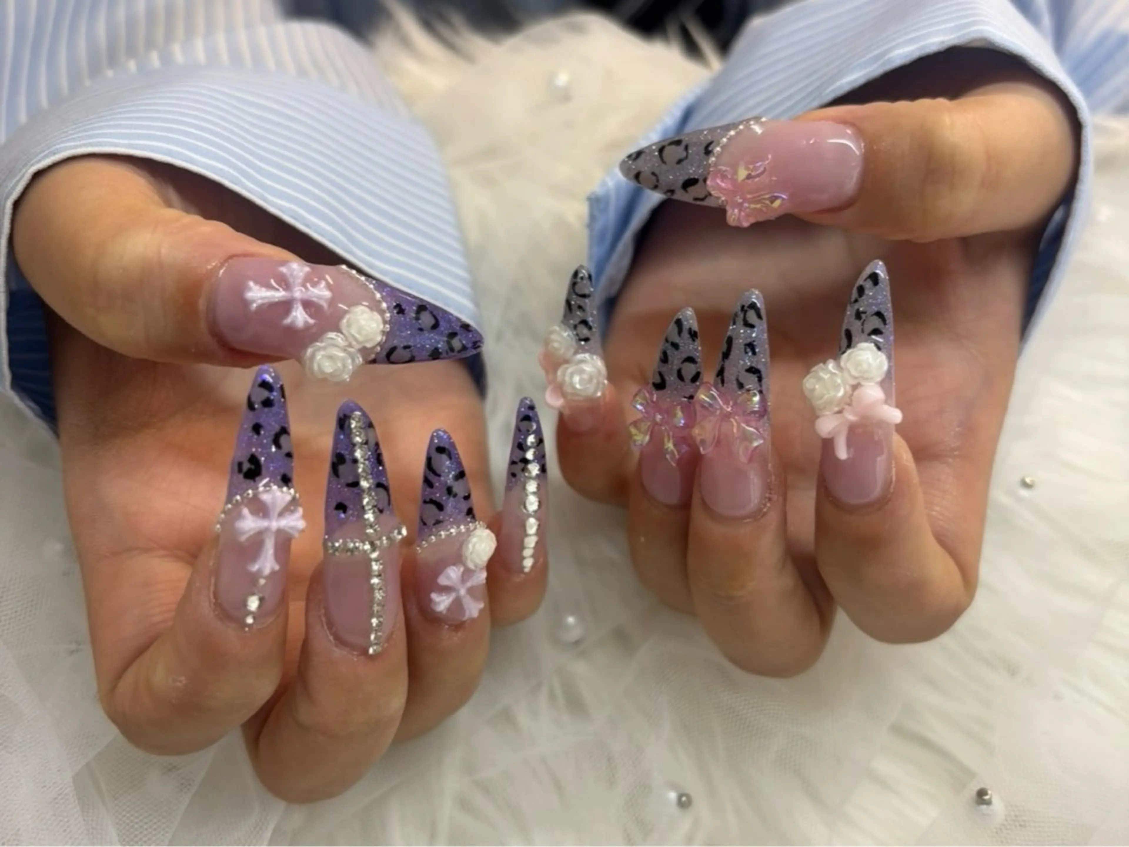 チップ長さだし＋お持ち込みデザイン✨️オフありの写真