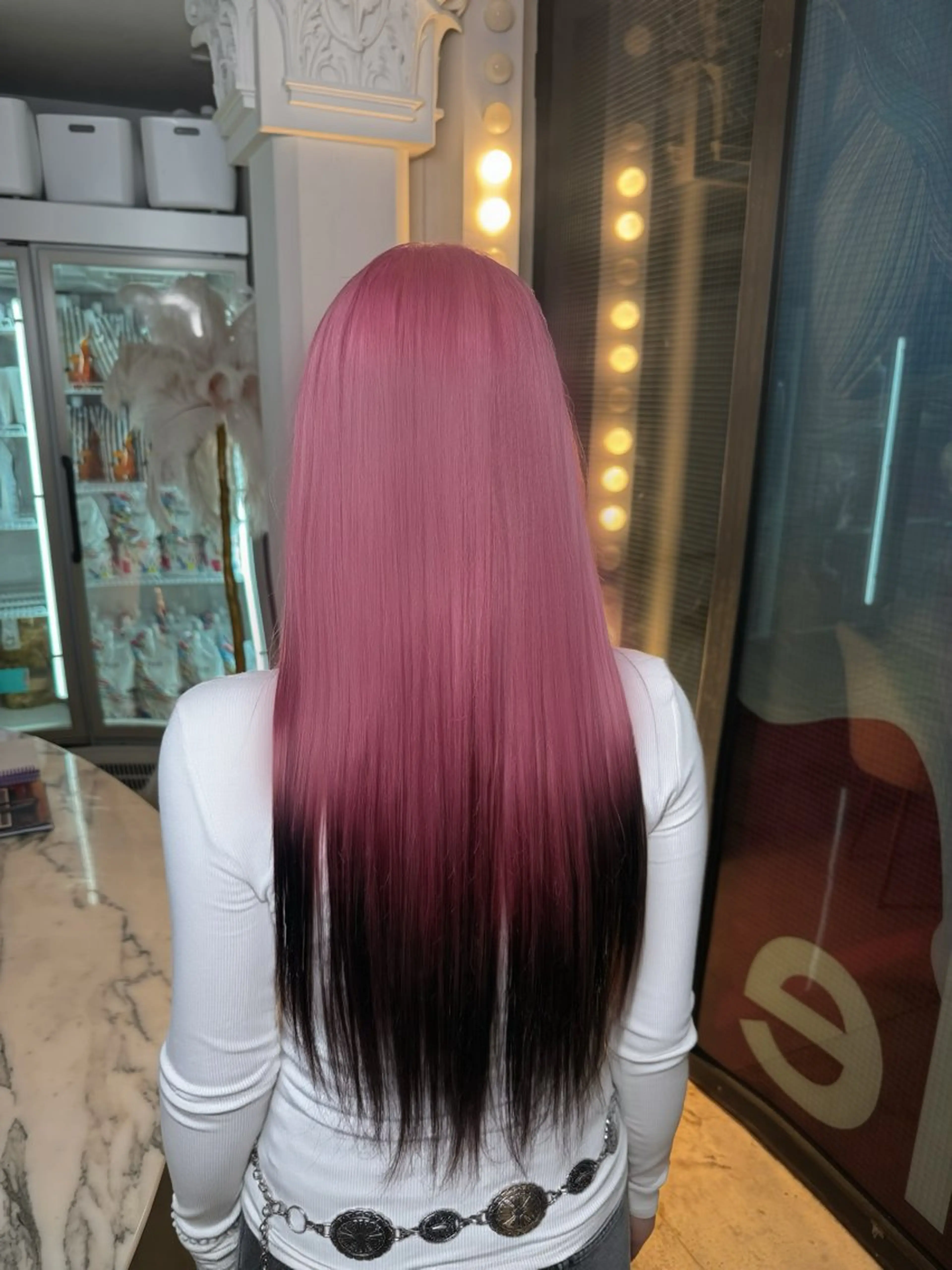 ロング カラー ヘアカラー トリートメント ヘアセット HARUNA/原宿/ デザイン/カットのヘアスタイル