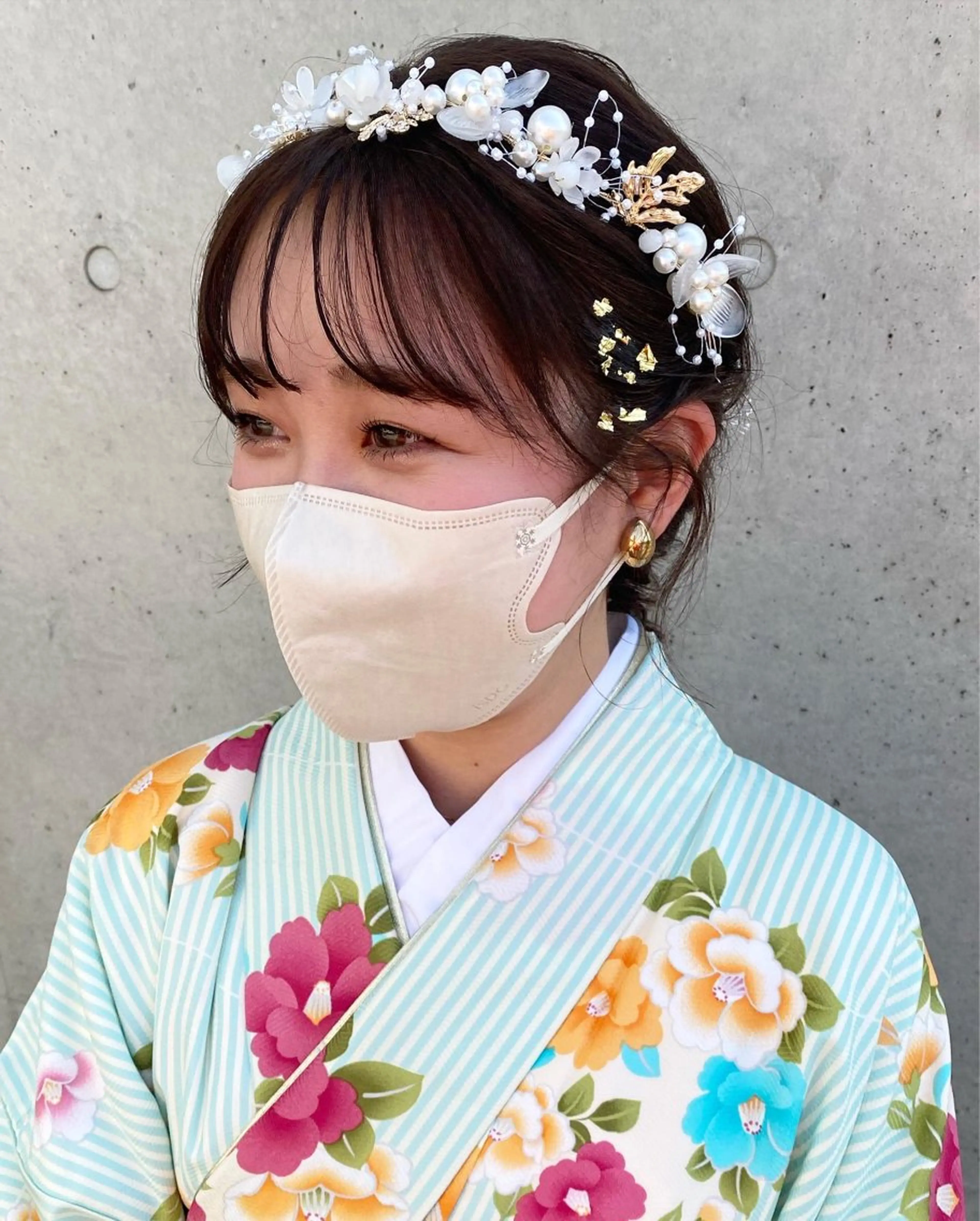 ミディアム 着付け モリモト サナのヘアスタイル