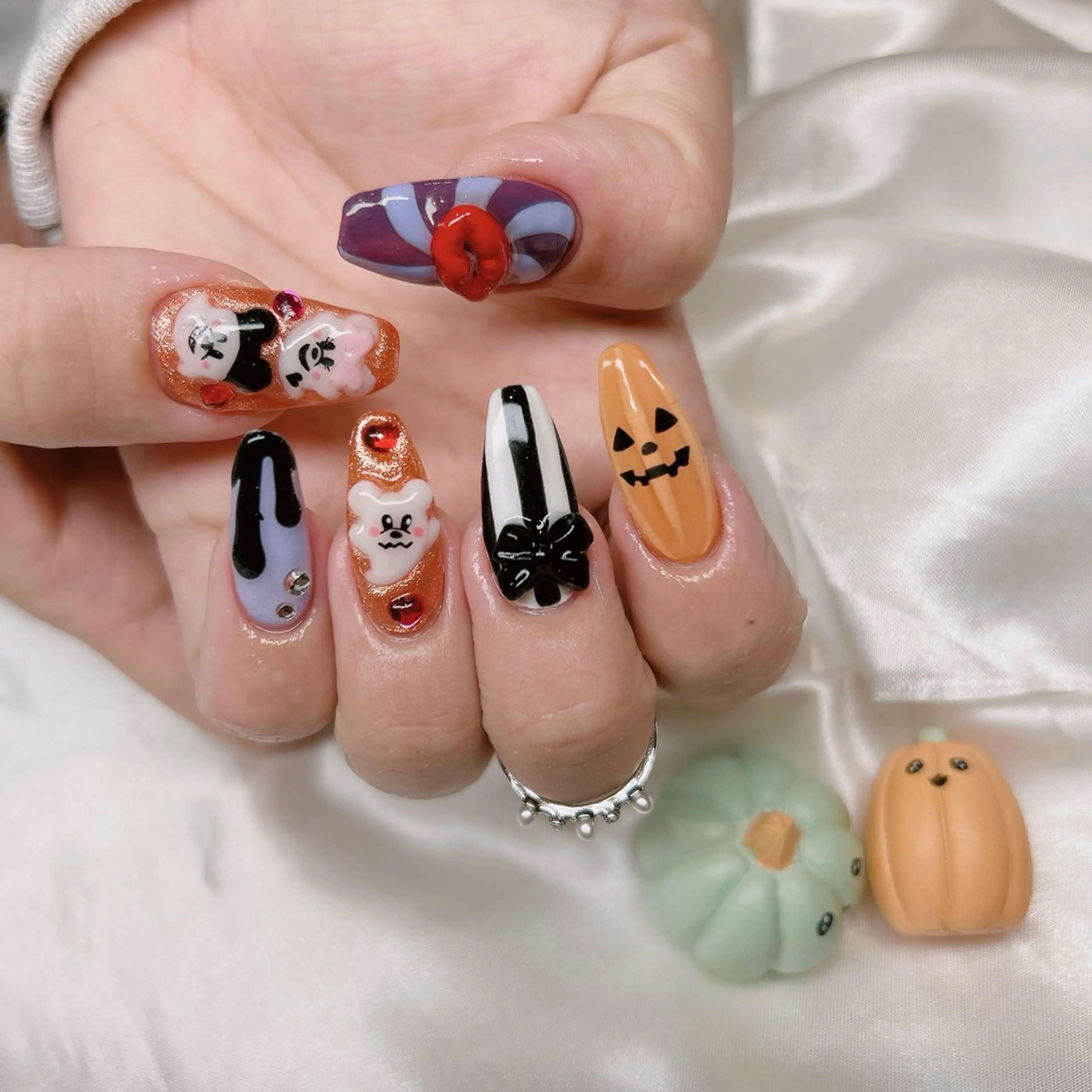 ネイル ハロウィン ハンドネイル junna 金山.東別院.上前津のネイルデザイン