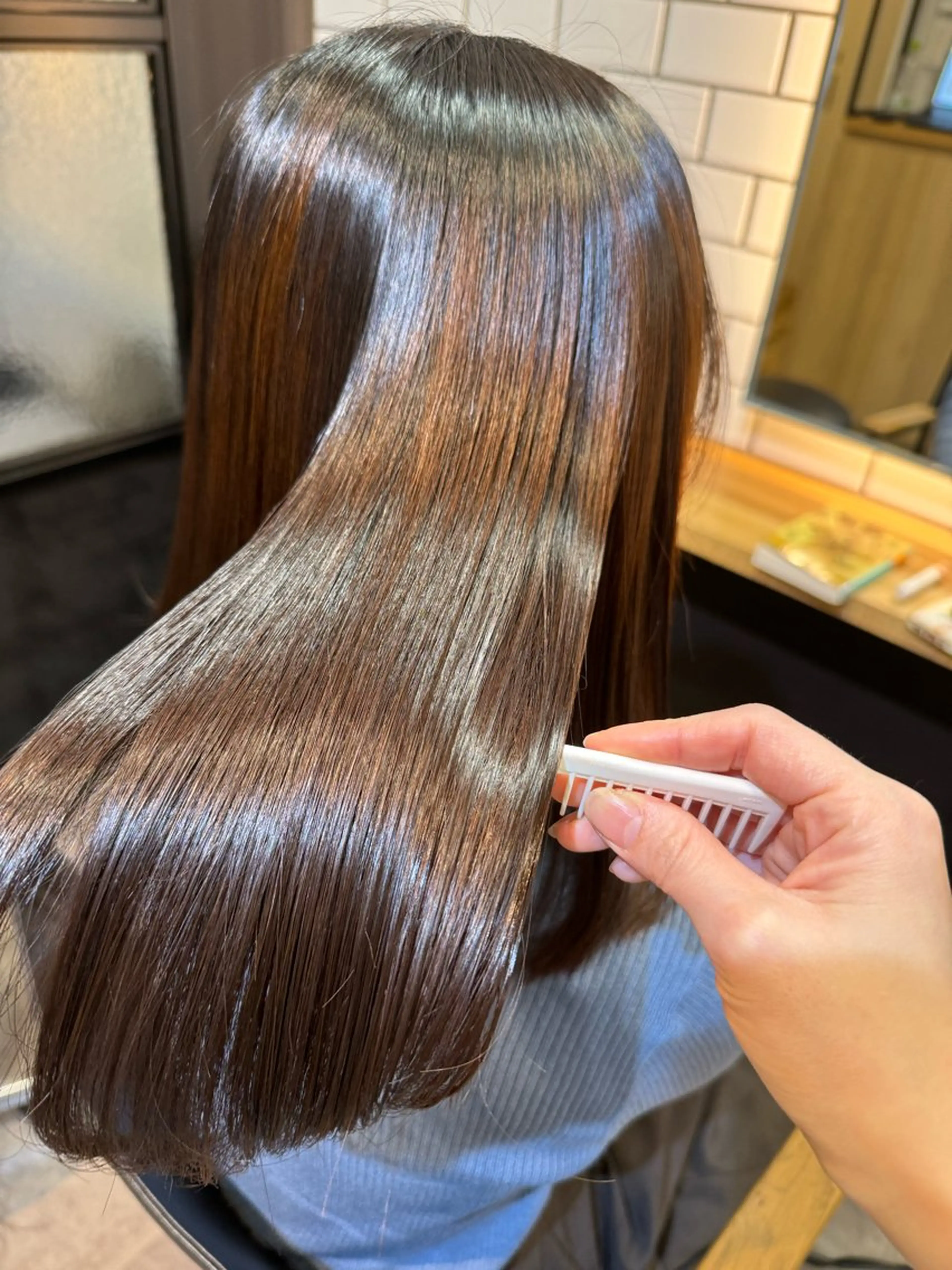 セミロング 髪質改善 似合わせカット 縮毛矯正 トリートメント 吉祥寺プルエクステ 🌟Hiraiのヘアスタイル