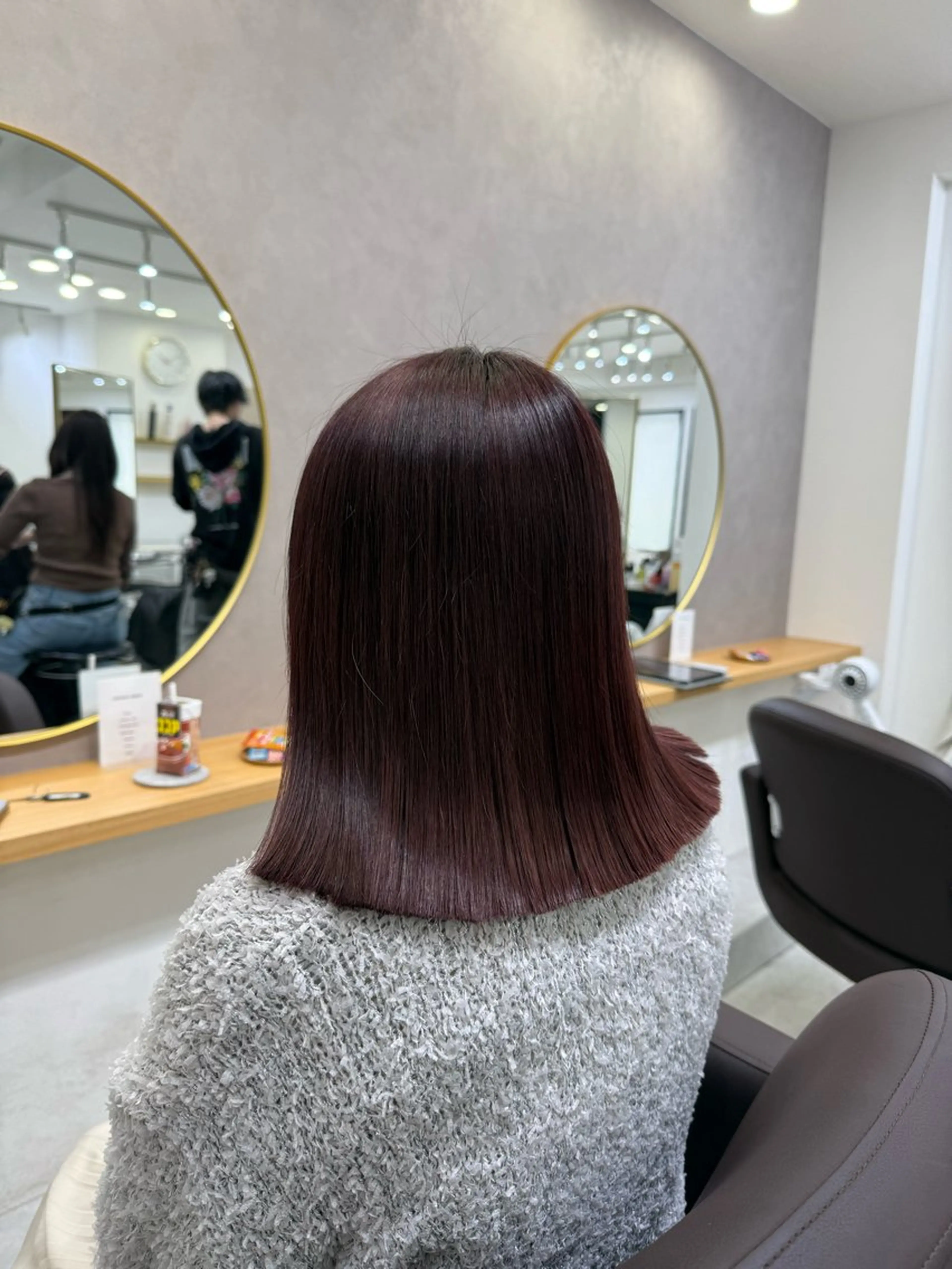ミディアム カラー ヘアアレンジ ヘアカラー トリートメント ヘアセット 💗横浜美容室 💗HARUNAのヘアスタイル