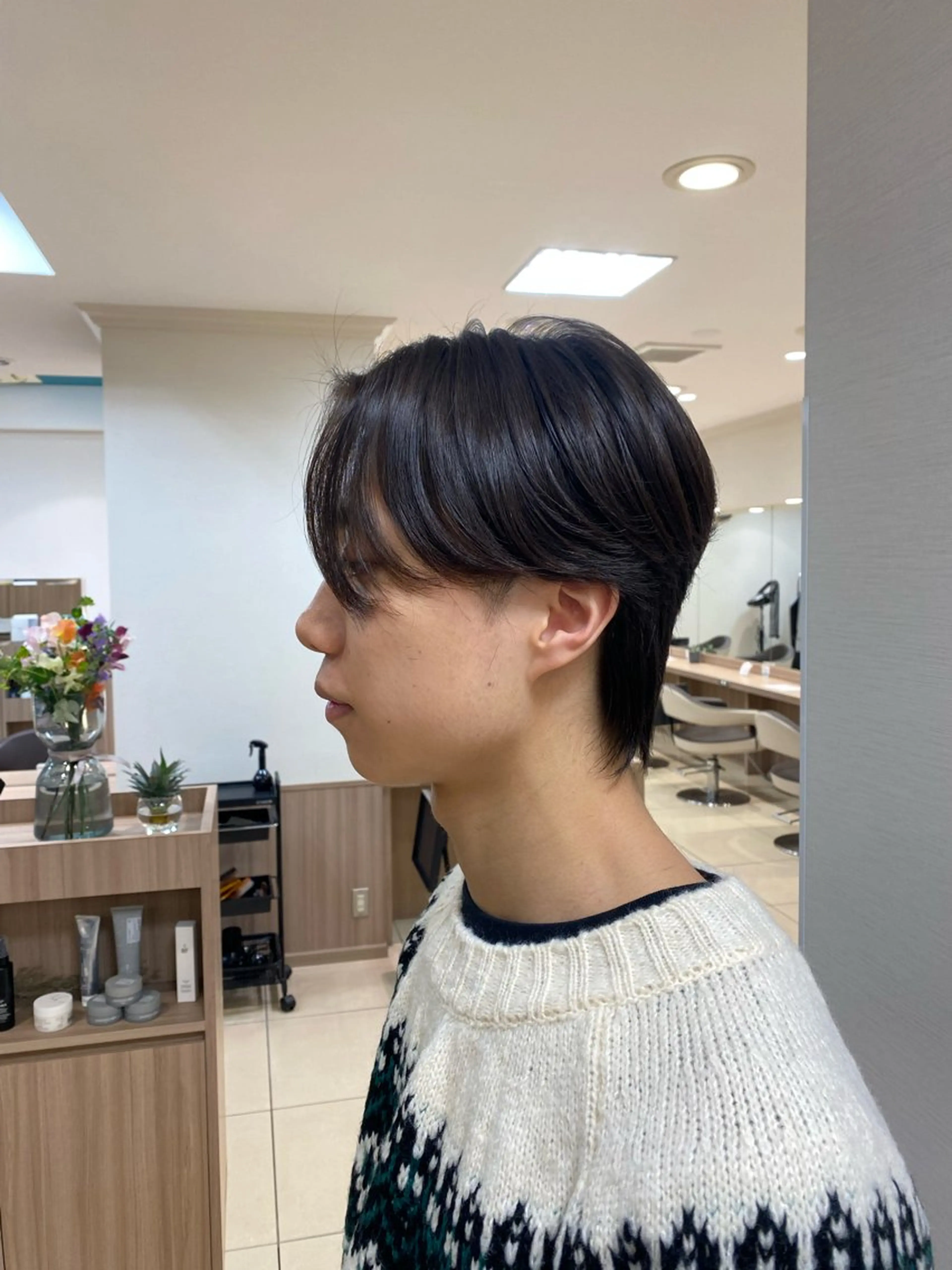 ミディアム パーマ ミディアムパーマ カット パーマ トリートメント 透明感カラー/ 松井克樹のヘアスタイル