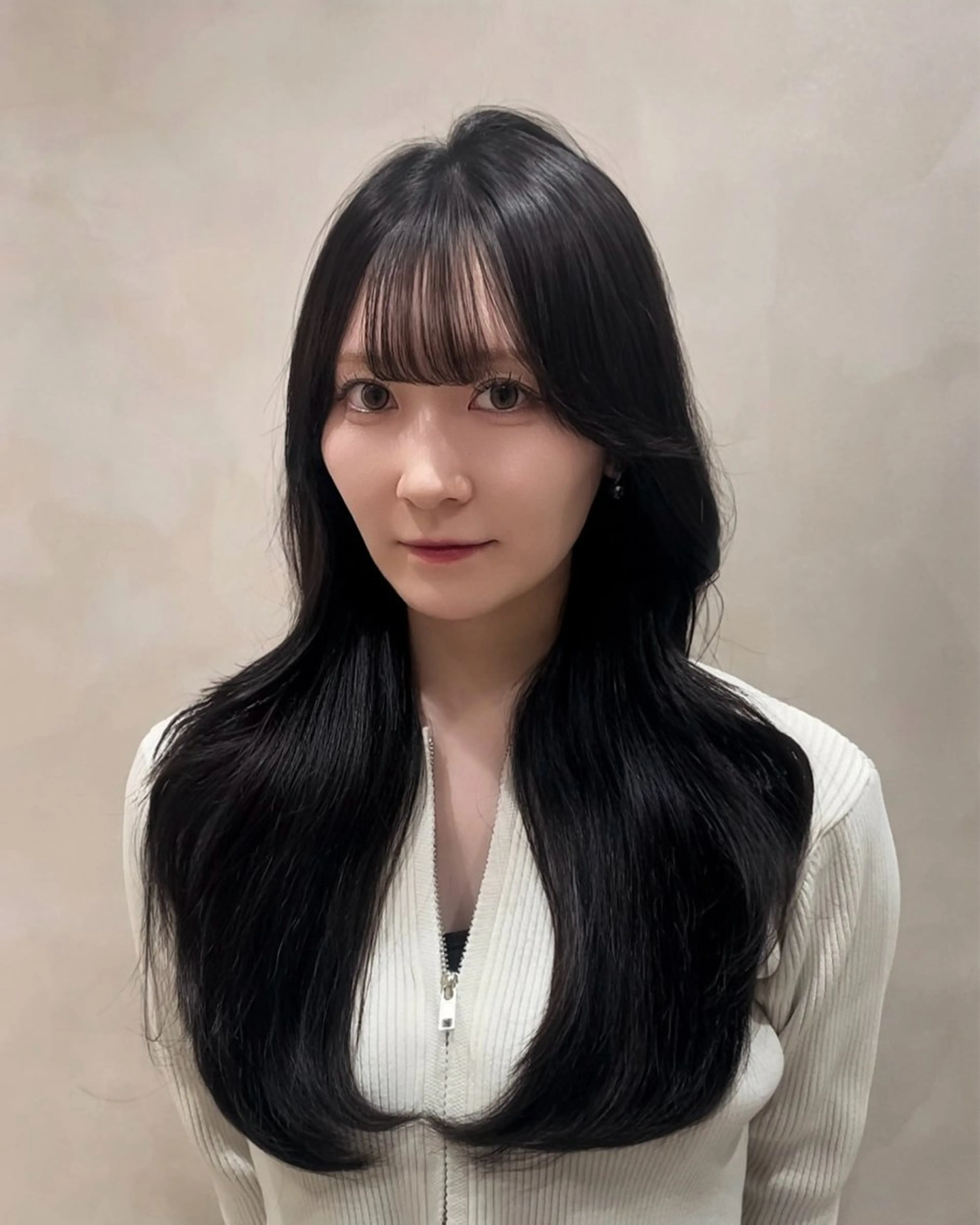 ロング カラー くびれヘア 韓国風ヘア レイヤーカット 似合わせカット MIRAC所属・Ryoichi⛓️ 韓国ヘア/ハイトーンのヘアスタイル