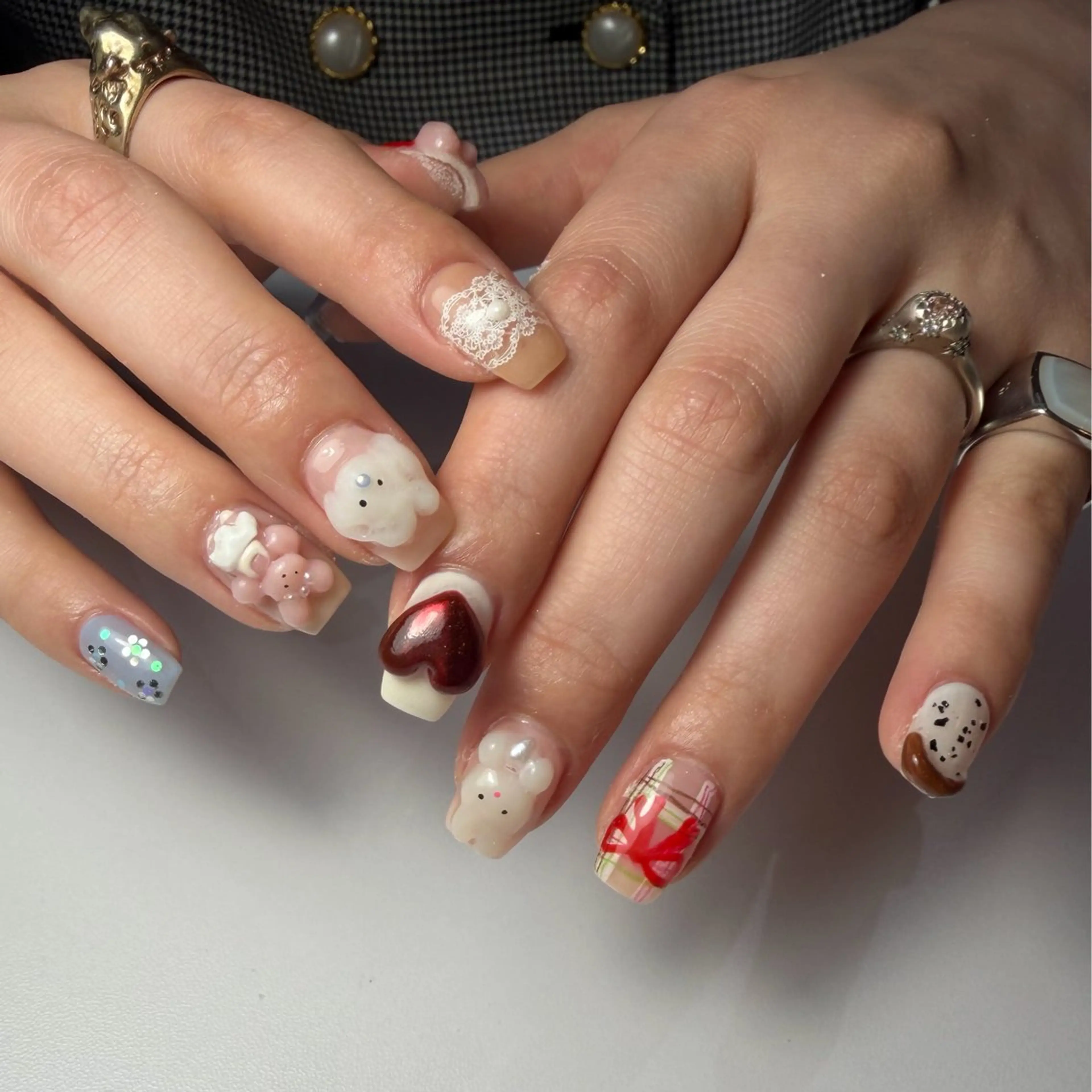 ネイル アートネイル ジェルネイル 持ち込み ぷっくりネイル ハンドネイル Nail mood デザイン持ち込みokのネイルデザイン